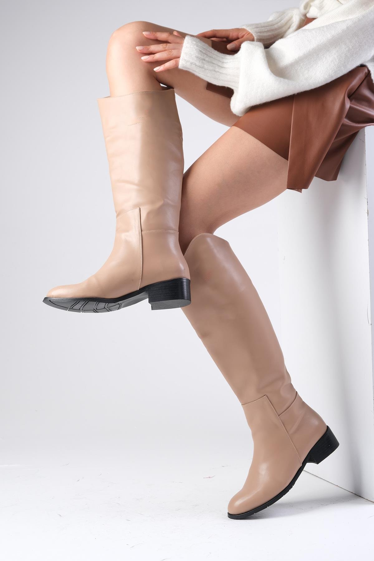 Krista Vizon Renk Oxford Çizme-Boots-Mio Gusto-02218MIC