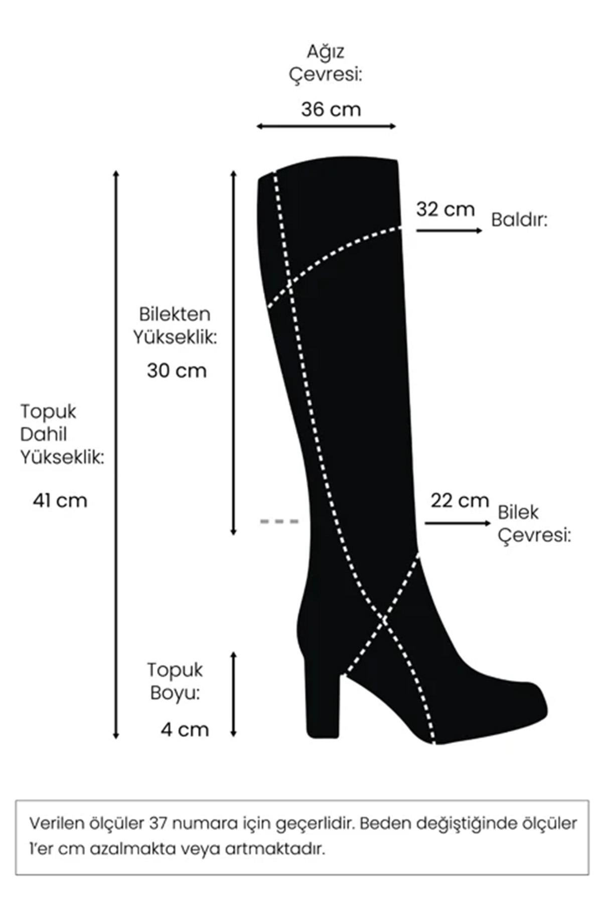 Kylie Taba Renk Fermuarlı Postal Çizme-ÇİZME-Mio Gusto-01495TAZ