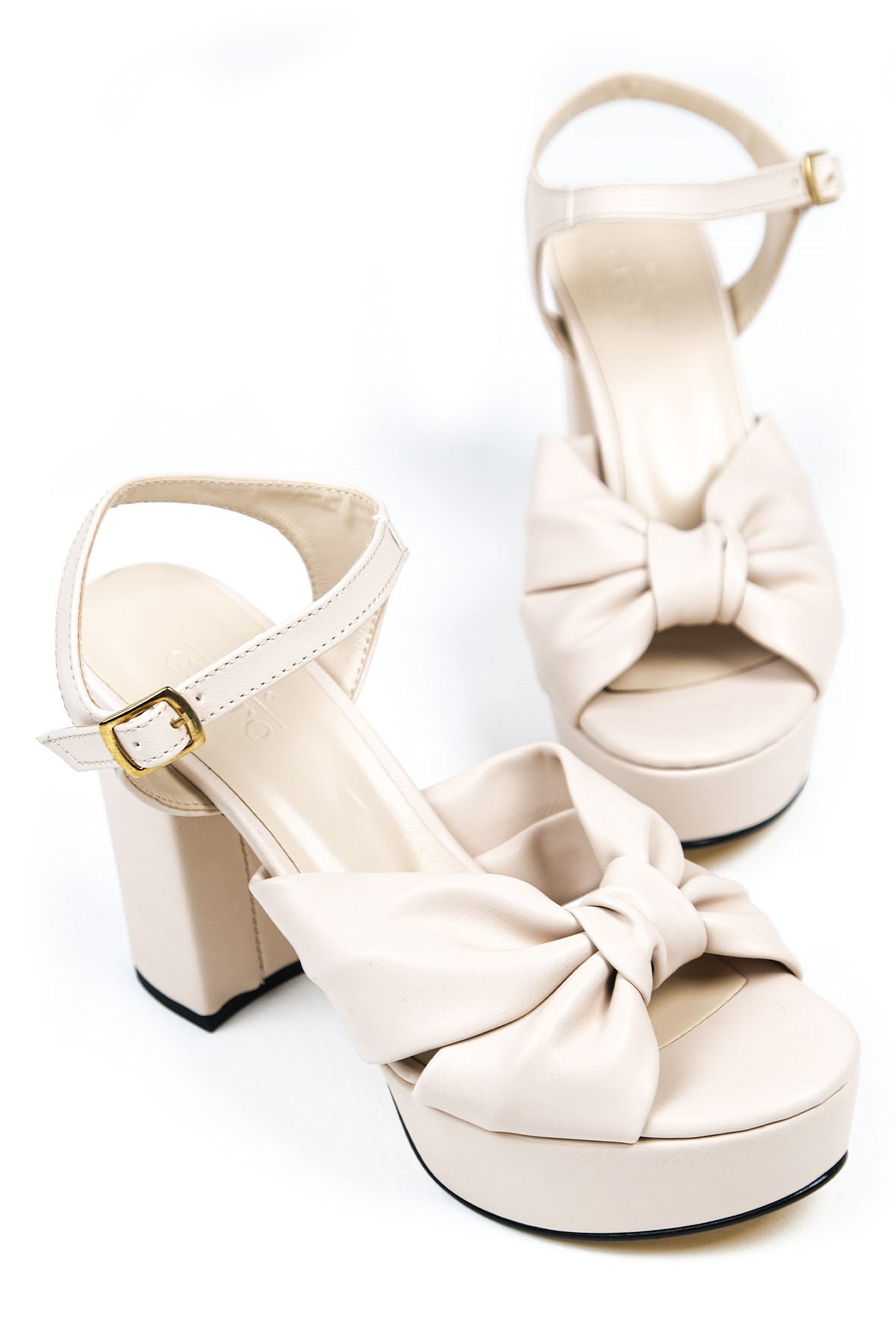 Leonie Bej Renk Platformlu Sandalet-SANDALET-Mio Gusto-02239BEC