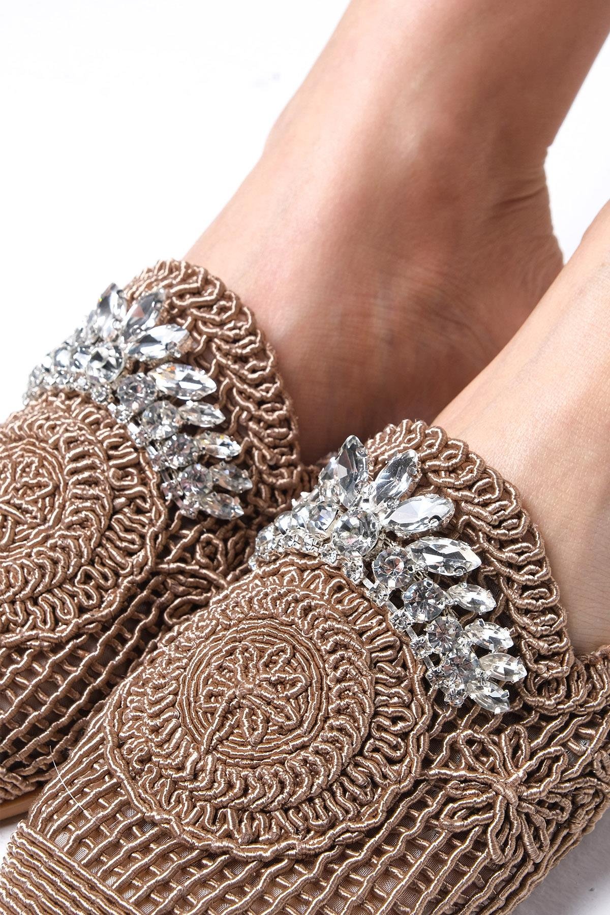 Lisette Vizon Renk Örgü Terlik-TERLİK-Mio Gusto-05616MIK