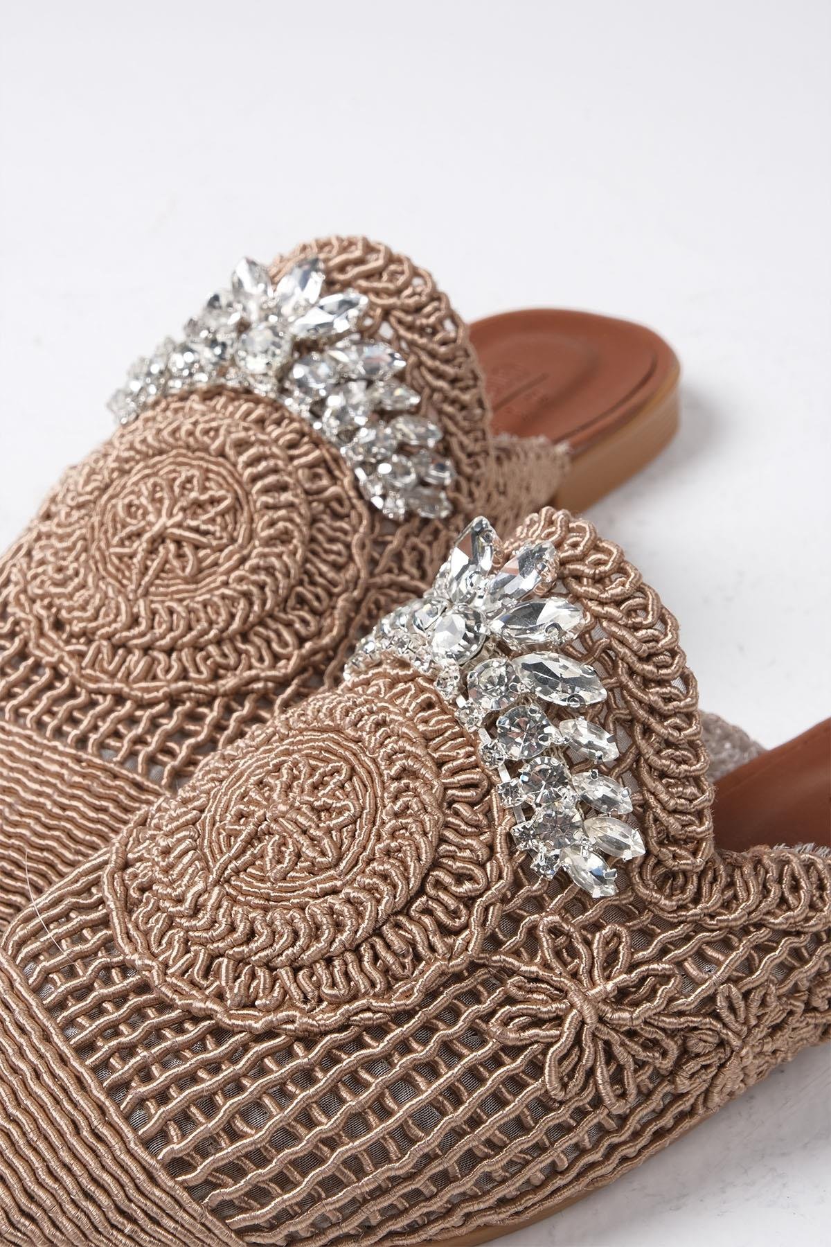 Lisette Vizon Renk Örgü Terlik-TERLİK-Mio Gusto-05616MIK