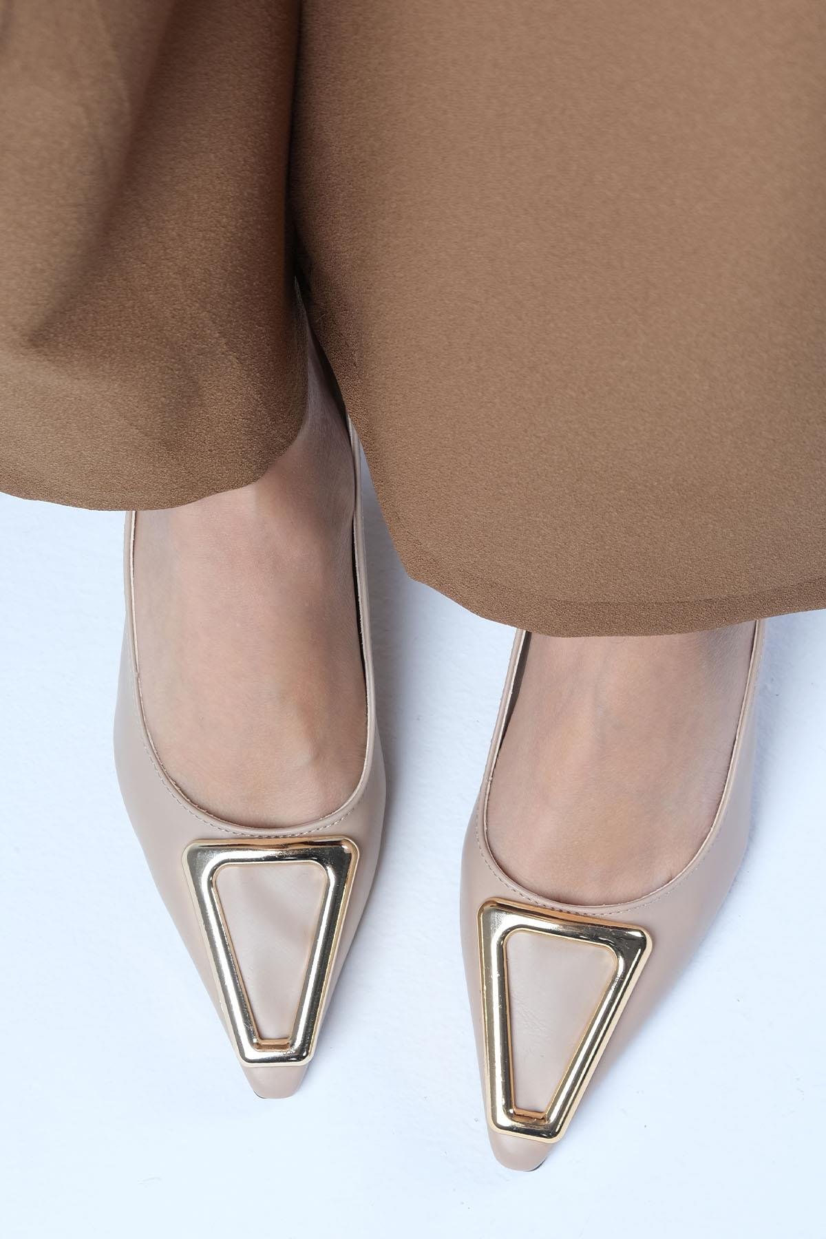 Lucinda Ten Rengi Topuklu Ayakkabı-Yüksek Topuklu-Mio Gusto-02342NUC