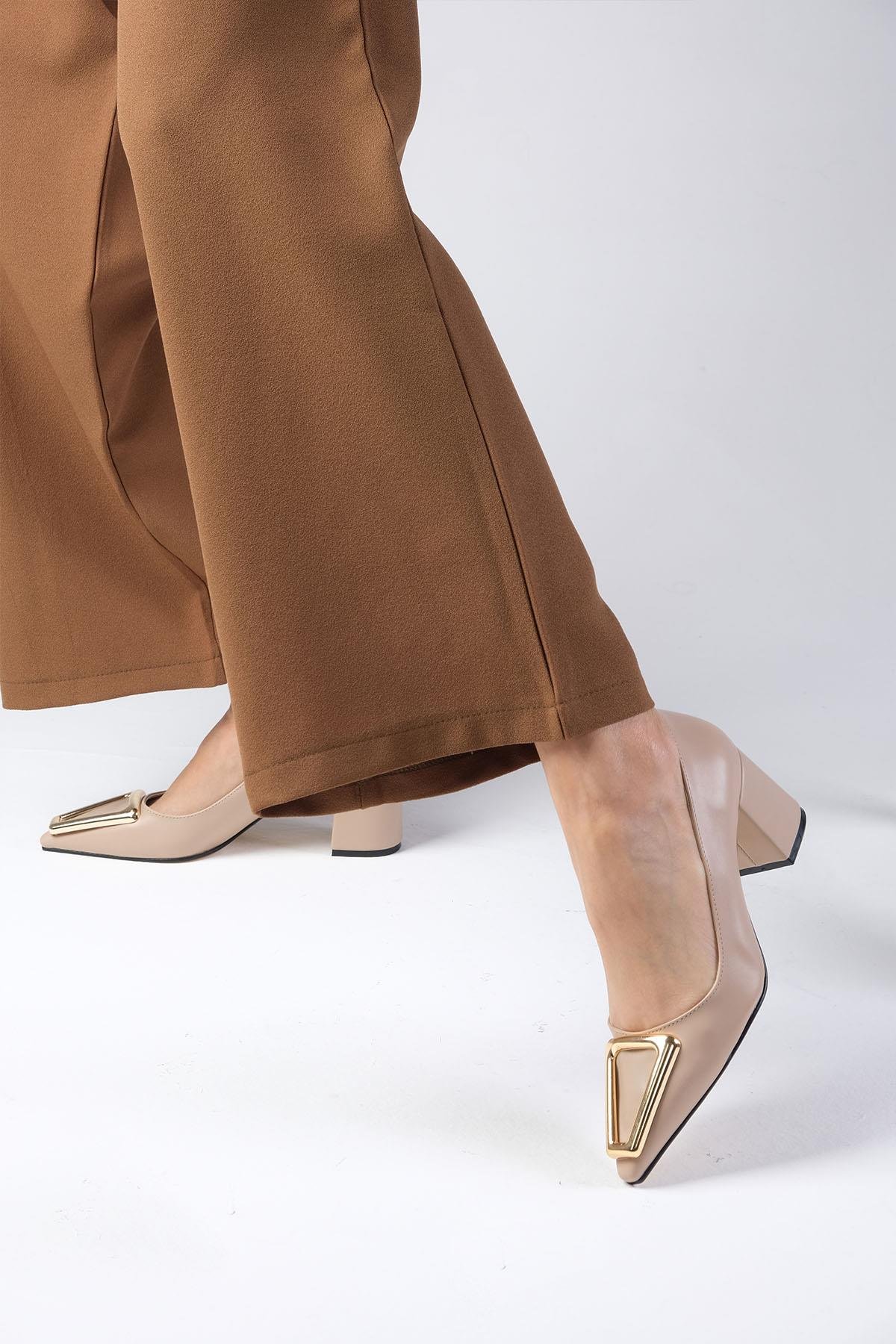 Lucinda Ten Rengi Topuklu Ayakkabı-Yüksek Topuklu-Mio Gusto-02342NUC