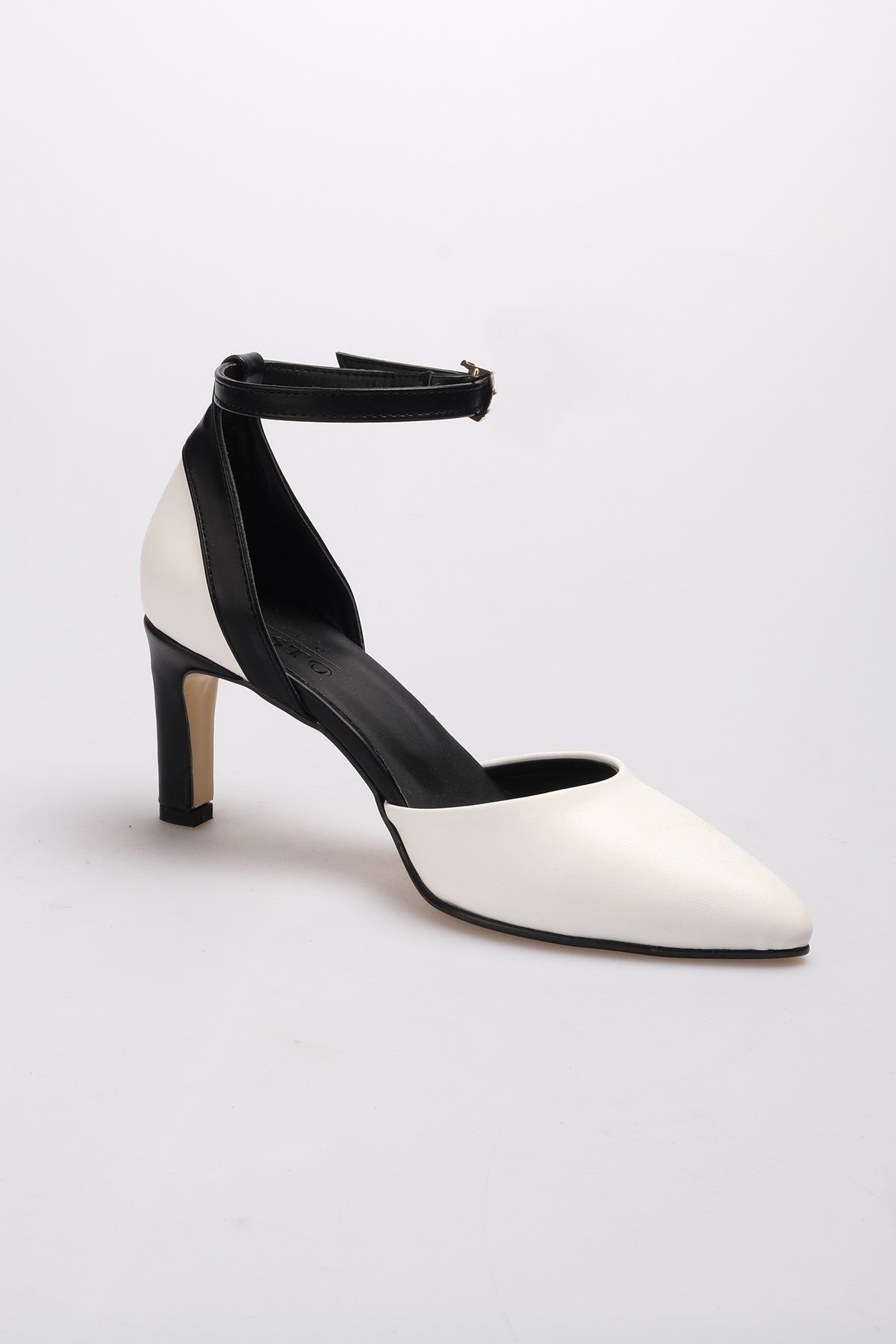 Luna Beyaz Renk Topuklu Ayakkabı-Kısa Topuklu-Mio Gusto-01276WHC