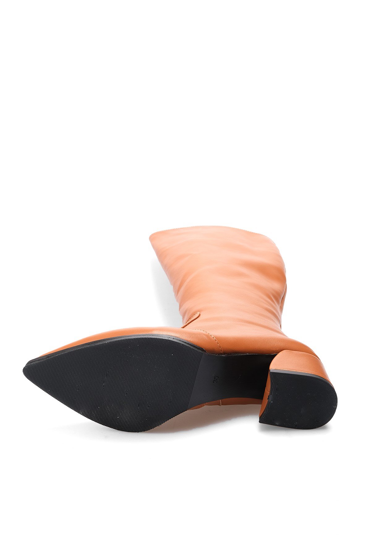 Mila Taba Renk Sivri Burun Çizme-Boots-Mio Gusto-01429TAC