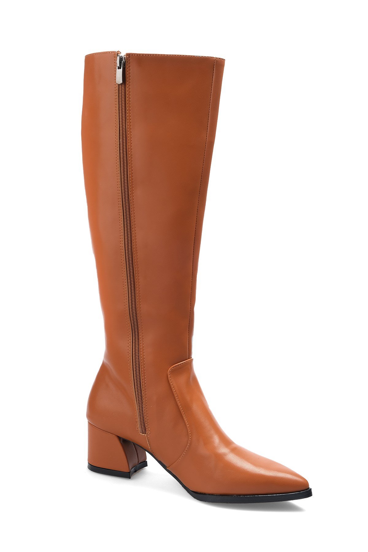 Mila Taba Renk Sivri Burun Çizme-Boots-Mio Gusto-01429TAC
