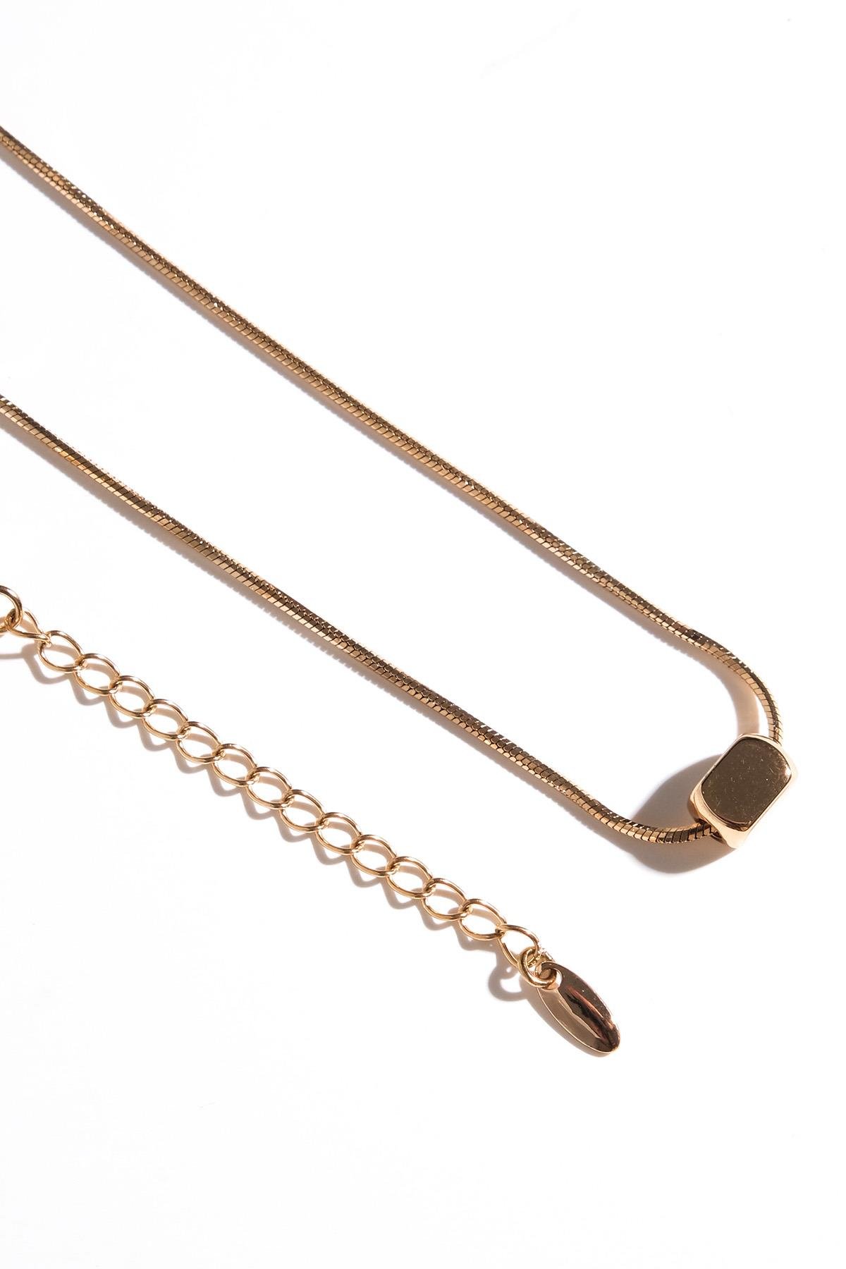 Mio Gusto Altın Renk Rodyum Kaplama Kadın Kolye Modelleri