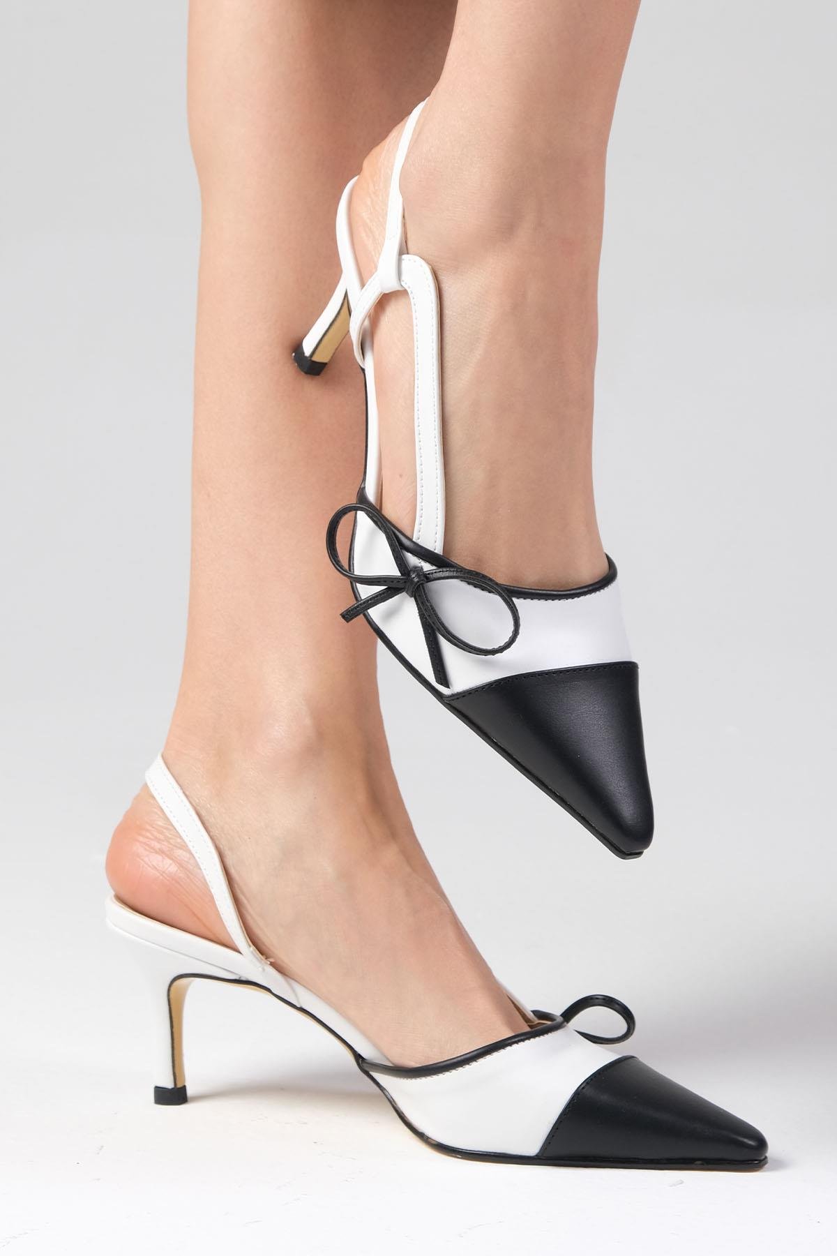 Mio Gusto Amira Beyaz Renk Topuklu Kadın Ayakkabı Modelleri