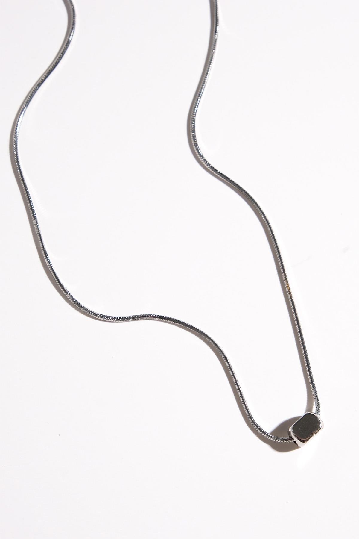 Mio Gusto Doğal Taşlı Süet İpli Kolye