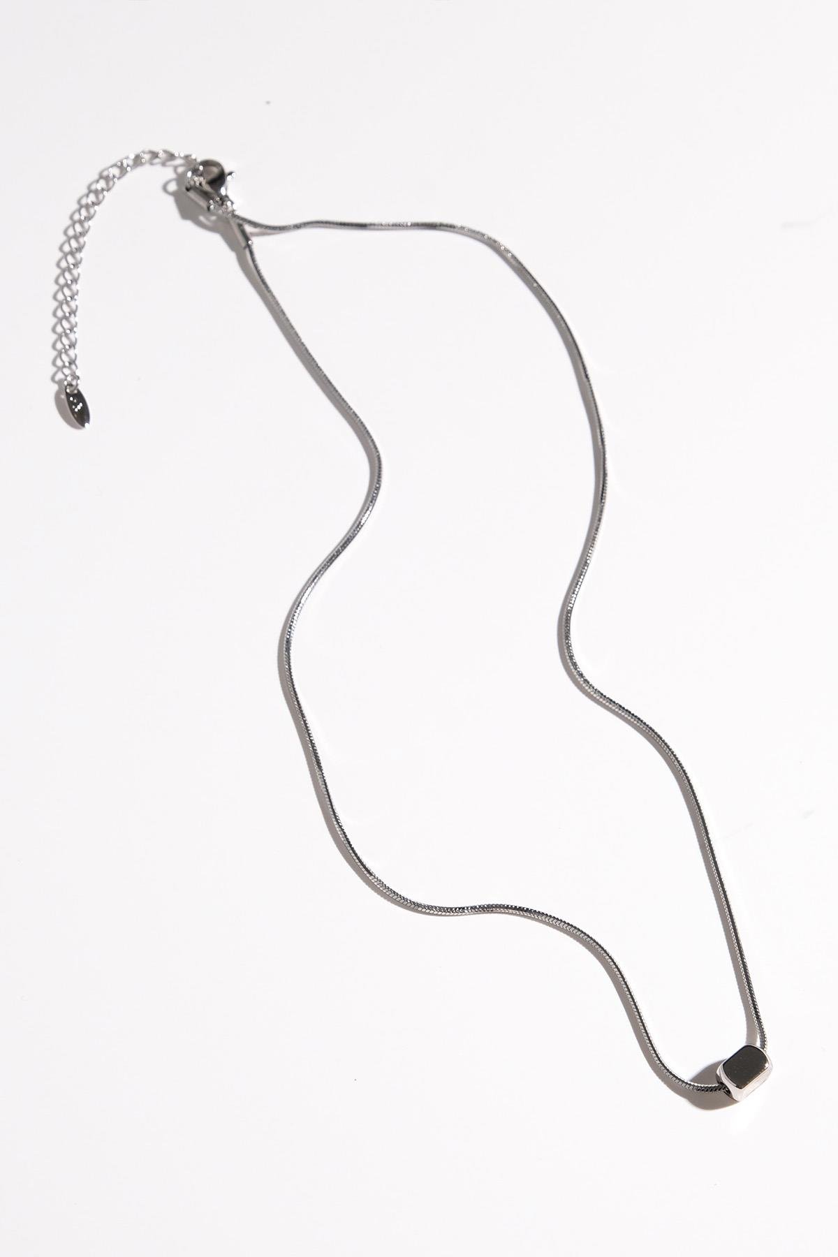 Mio Gusto Doğal Taşlı Süet İpli Kolye