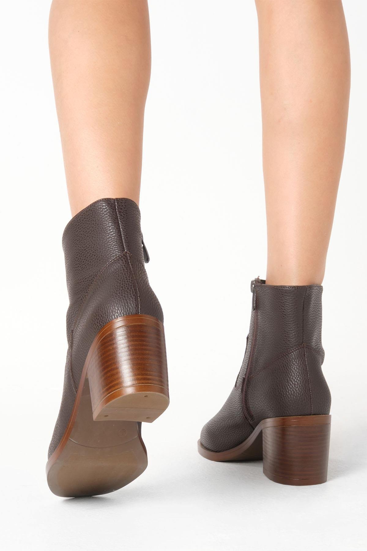 Kadın Bej  Çizme & Bot – 2’si 1 Arada Dönüşebilir Tasarım