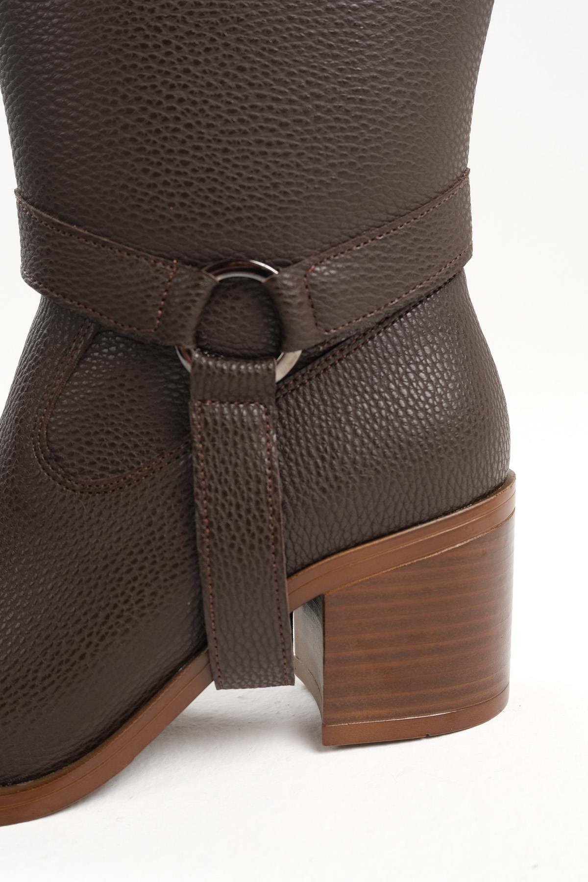 Kadın Bej  Çizme & Bot – 2’si 1 Arada Dönüşebilir Tasarım