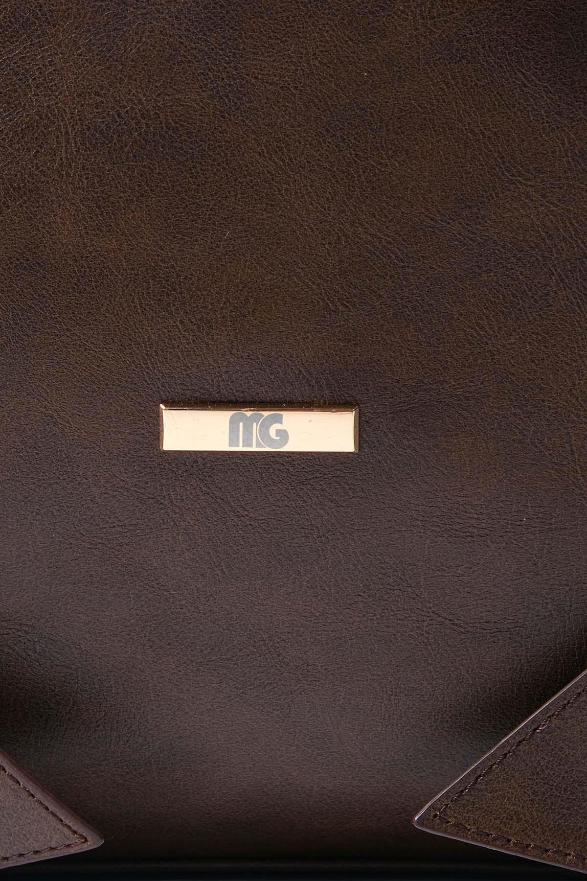 Mio Gusto Kahverengi Kemer Detaylı Omuz Çantası