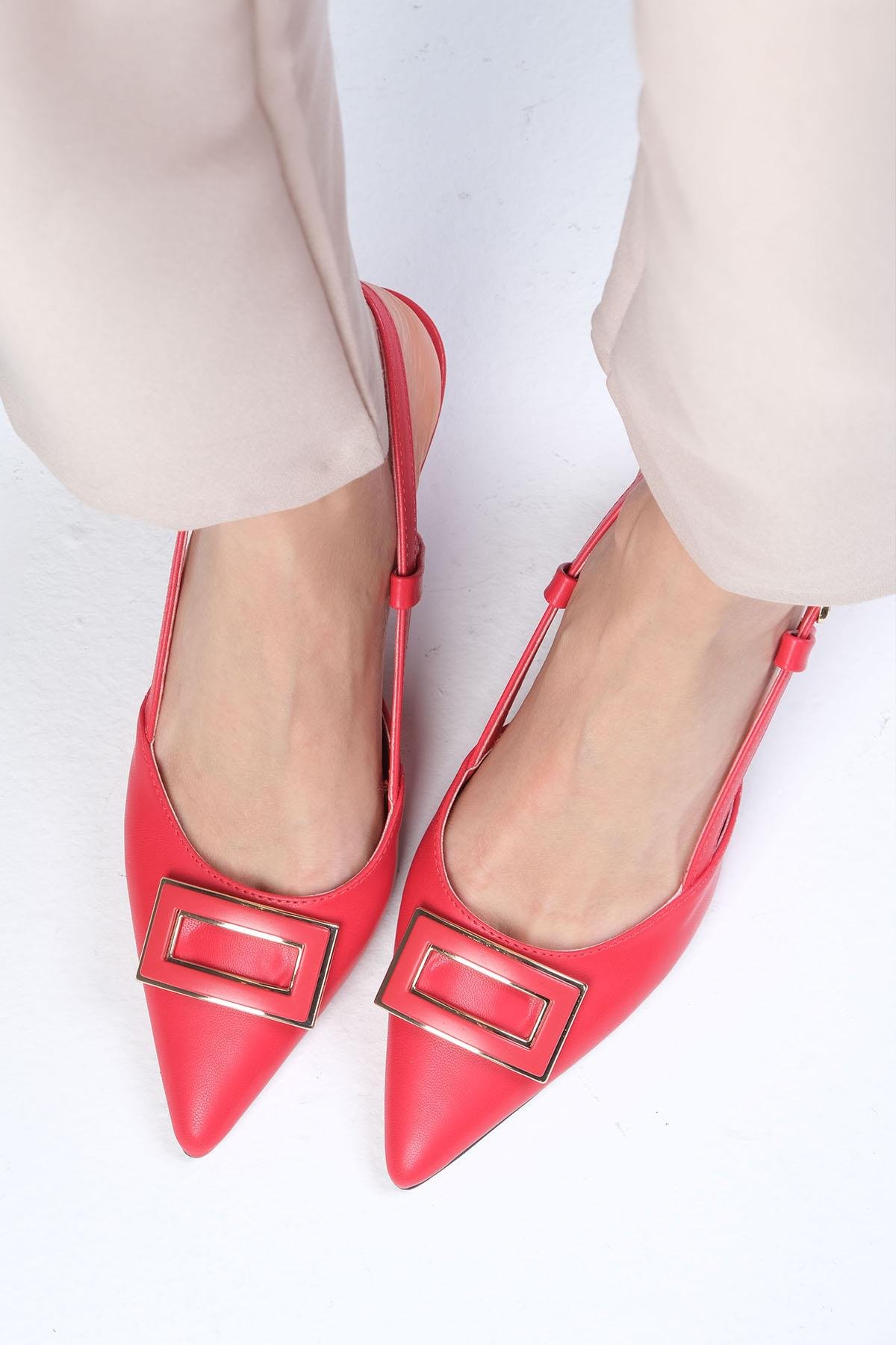 Mio Gusto Zelda Mor Renk Kadın Topuklu Ayakkabı Modelleri