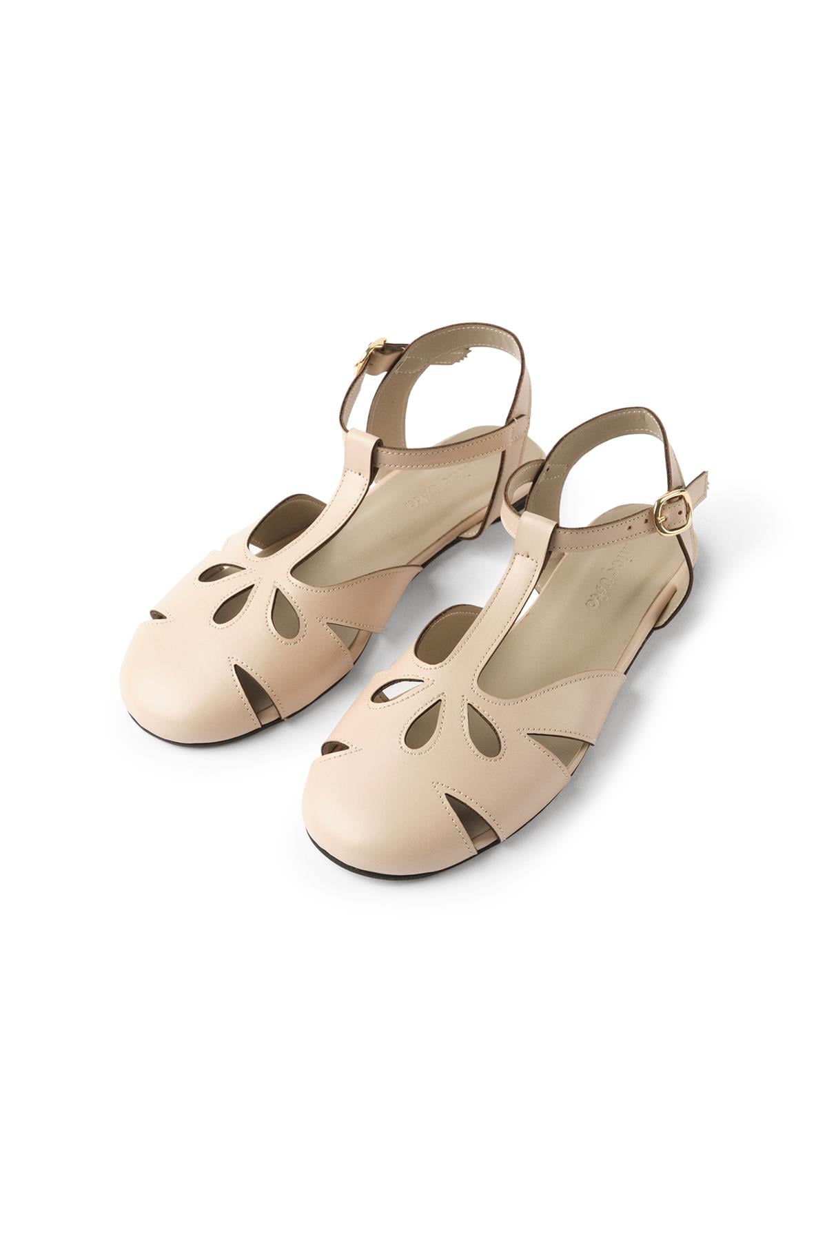 Mio Gusto Lotus Ten Rengi Lazer Kesimli KaDIN Sandalet