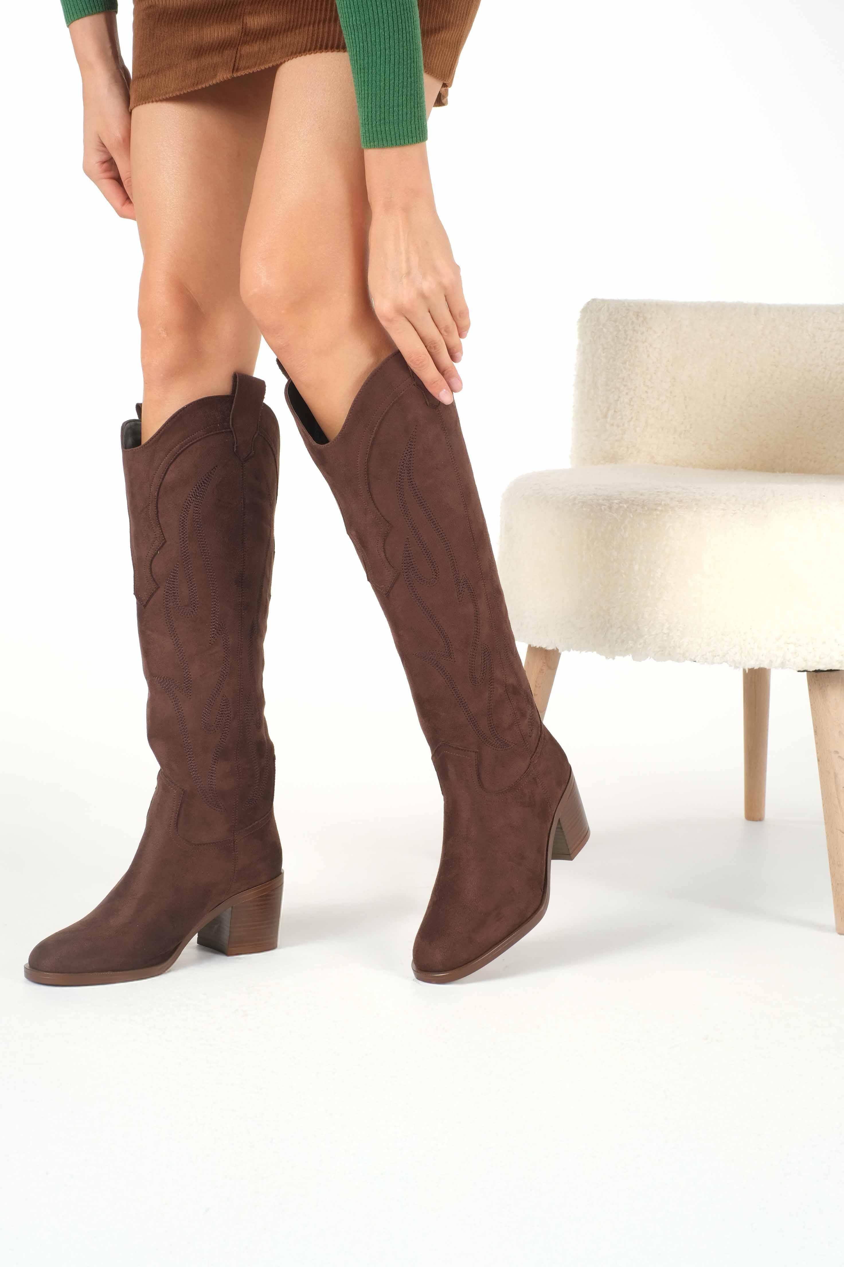 Mio Gusto Romina Siyah Renk Kovboy Çizmesi