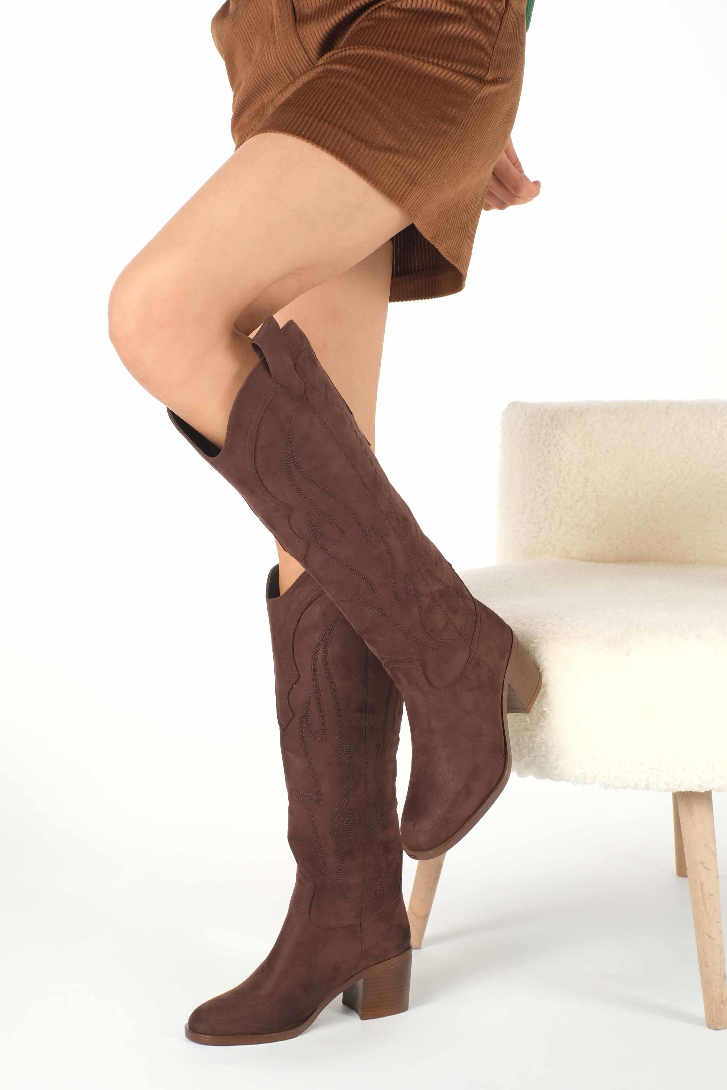 Mio Gusto Romina Siyah Renk Kovboy Çizmesi