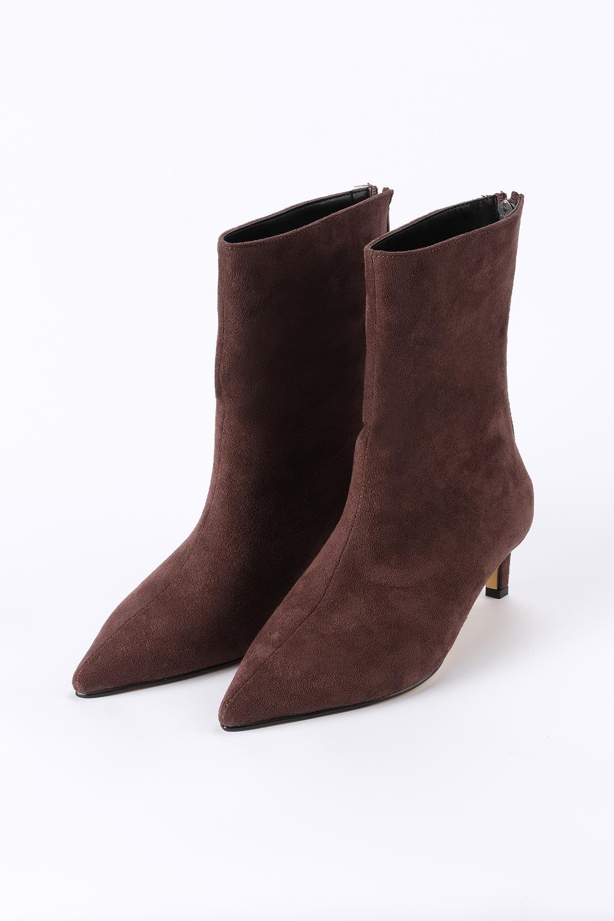 Mio Gusto Sheena Taba Renk İnce Topuklu Kadın Bot