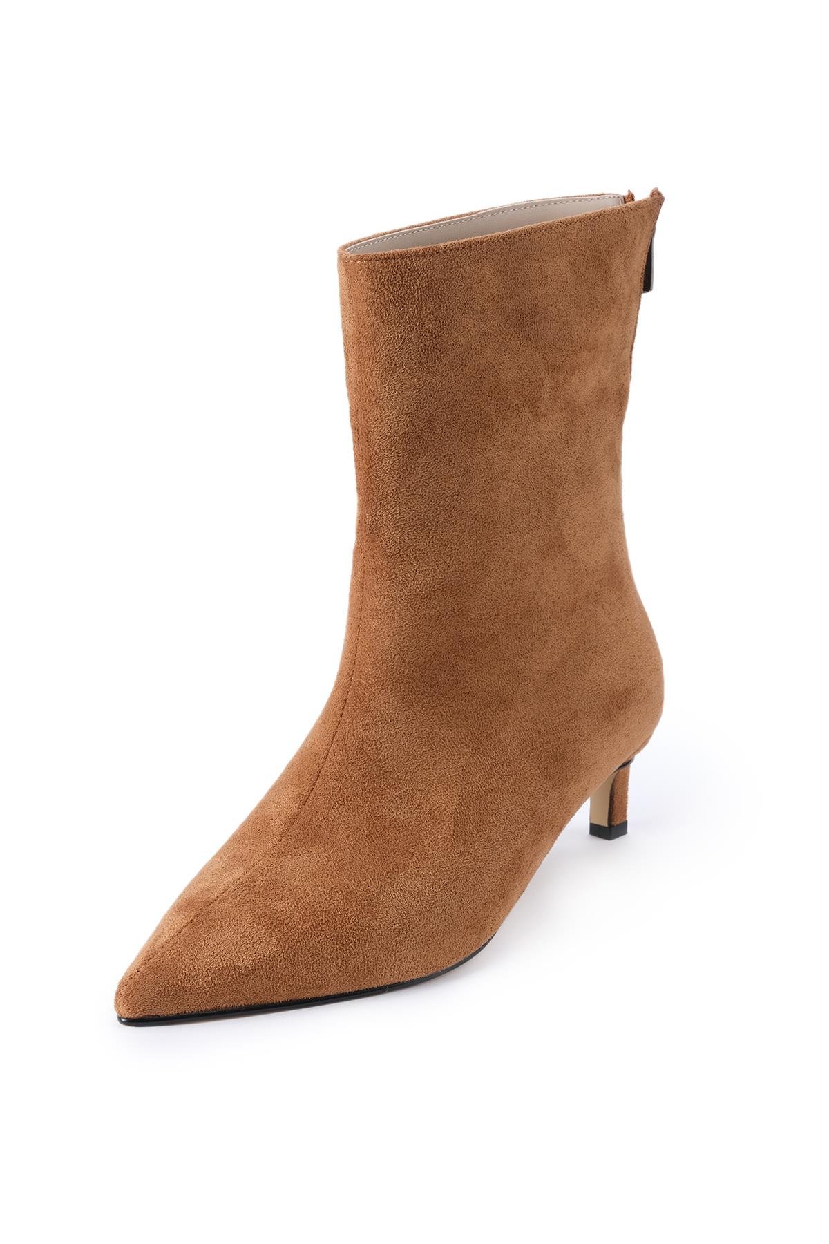 Mio Gusto Sheena Taba Renk İnce Topuklu Kadın Bot