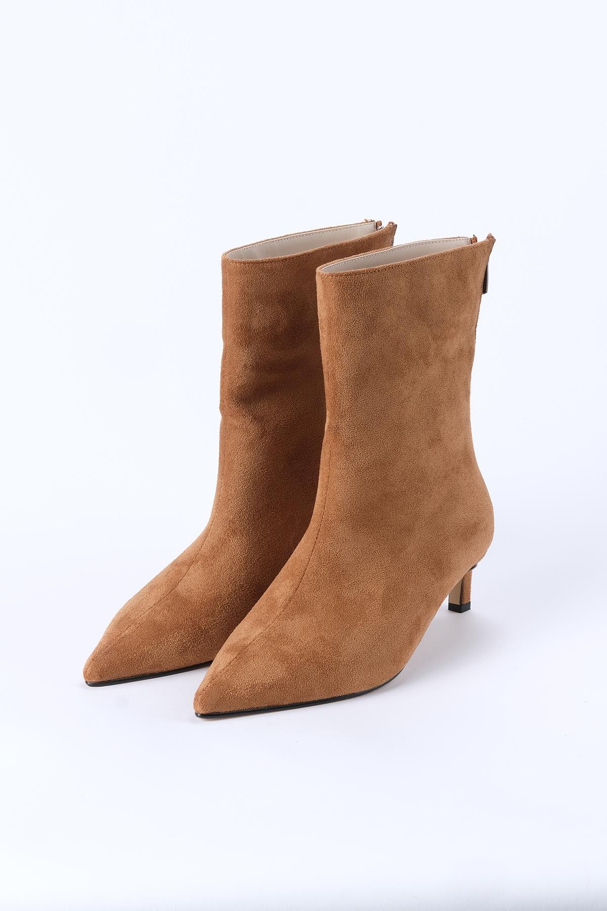 Mio Gusto Sheena Taba Renk İnce Topuklu Kadın Bot