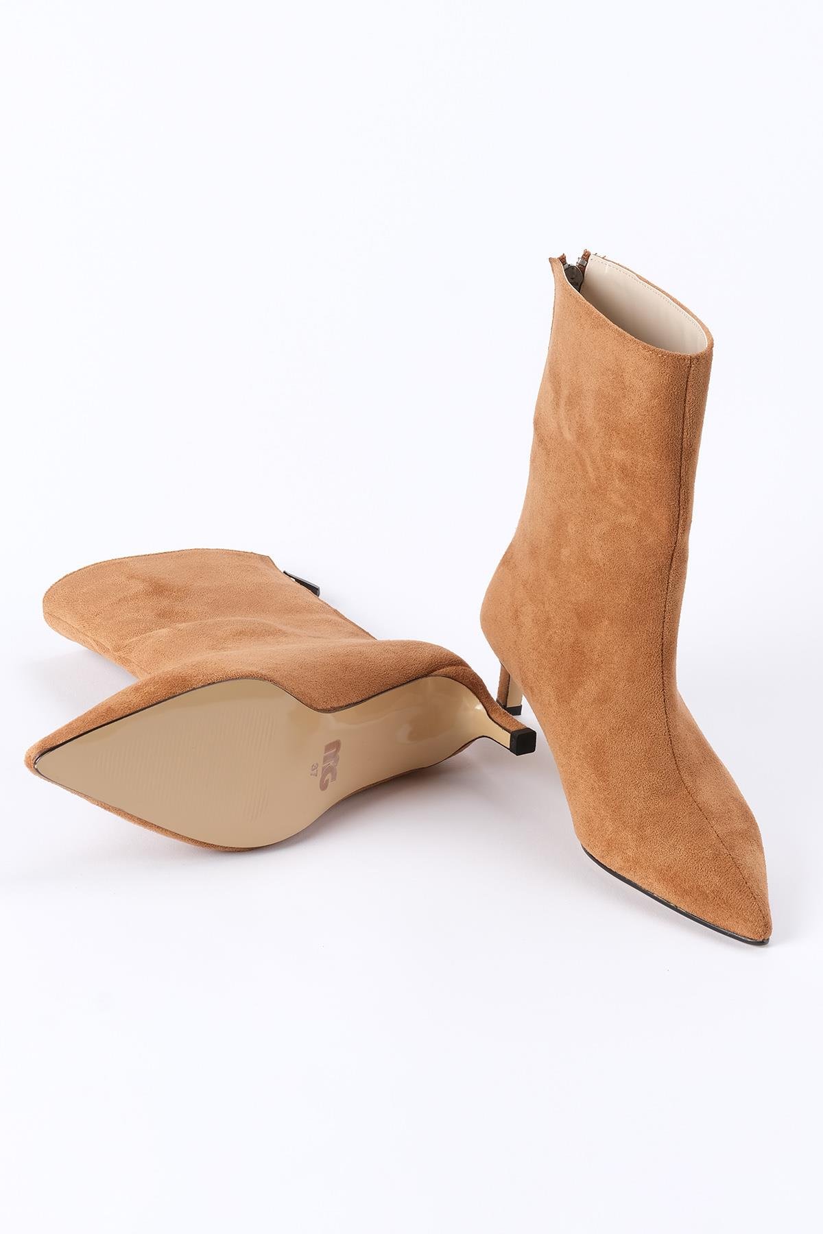 Mio Gusto Sheena Taba Renk İnce Topuklu Kadın Bot