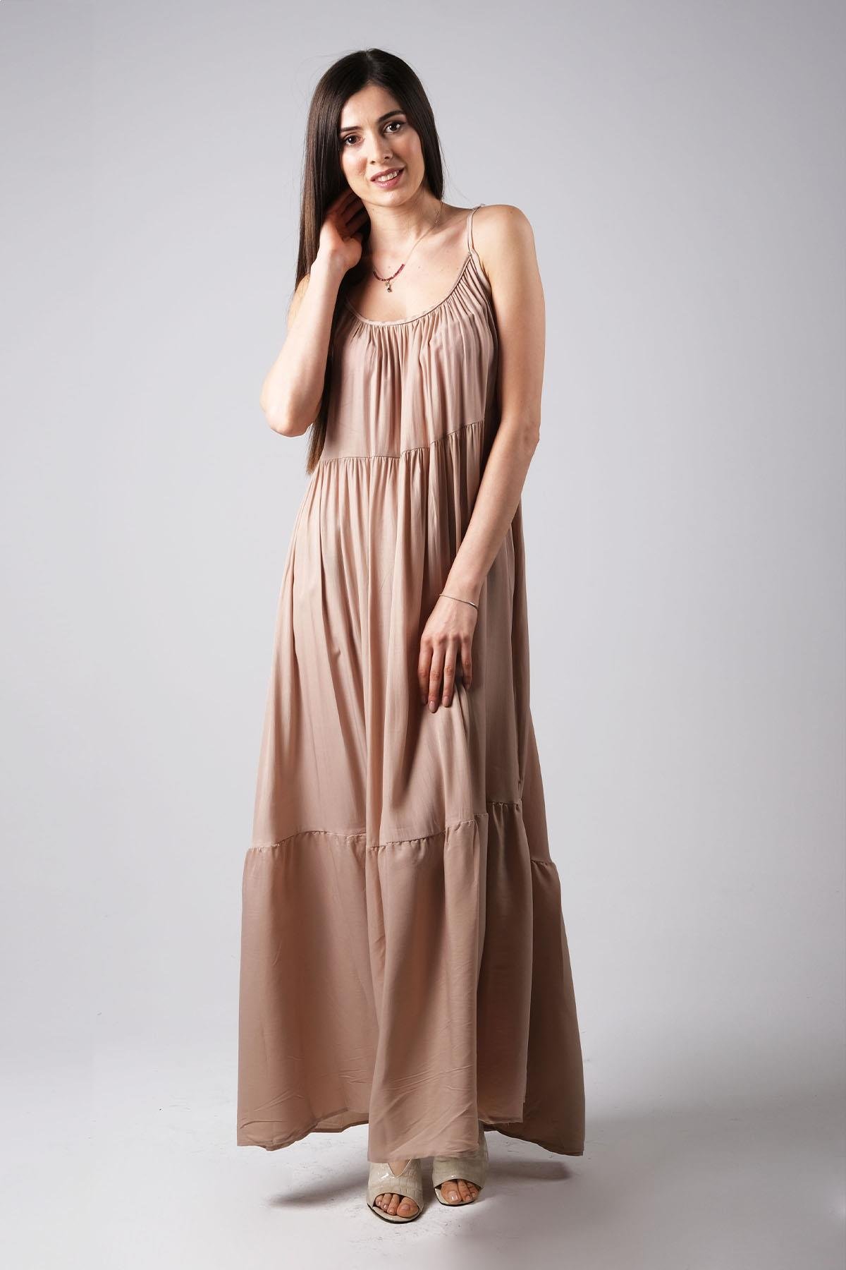 MIOROPA  Askılı Salaş Vizon Elbise-Elbise ve Kombin-Mioropa-G0062MIK