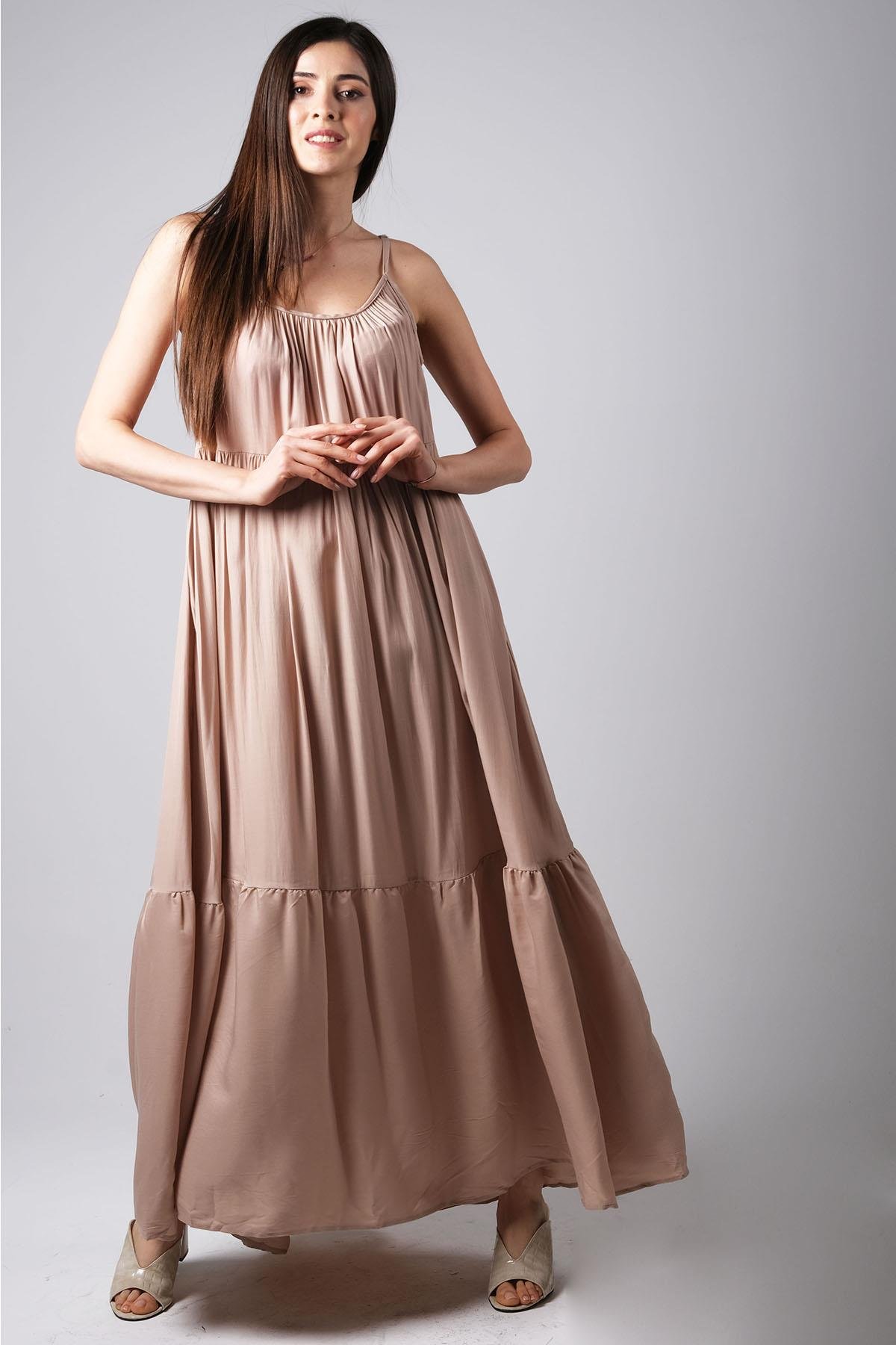 MIOROPA  Askılı Salaş Vizon Elbise-Elbise ve Kombin-Mioropa-G0062MIK