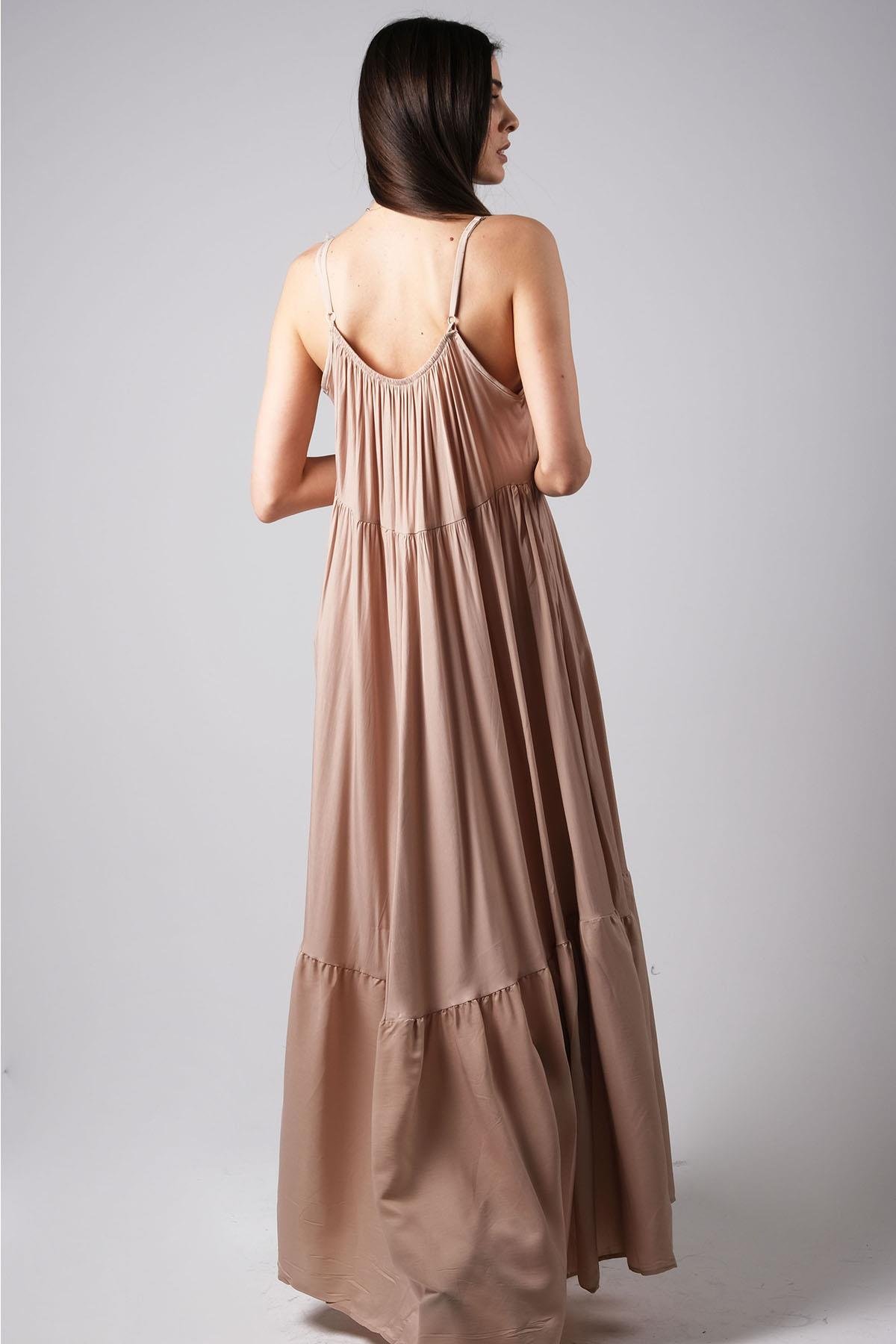 MIOROPA  Askılı Salaş Vizon Elbise-Elbise ve Kombin-Mioropa-G0062MIK