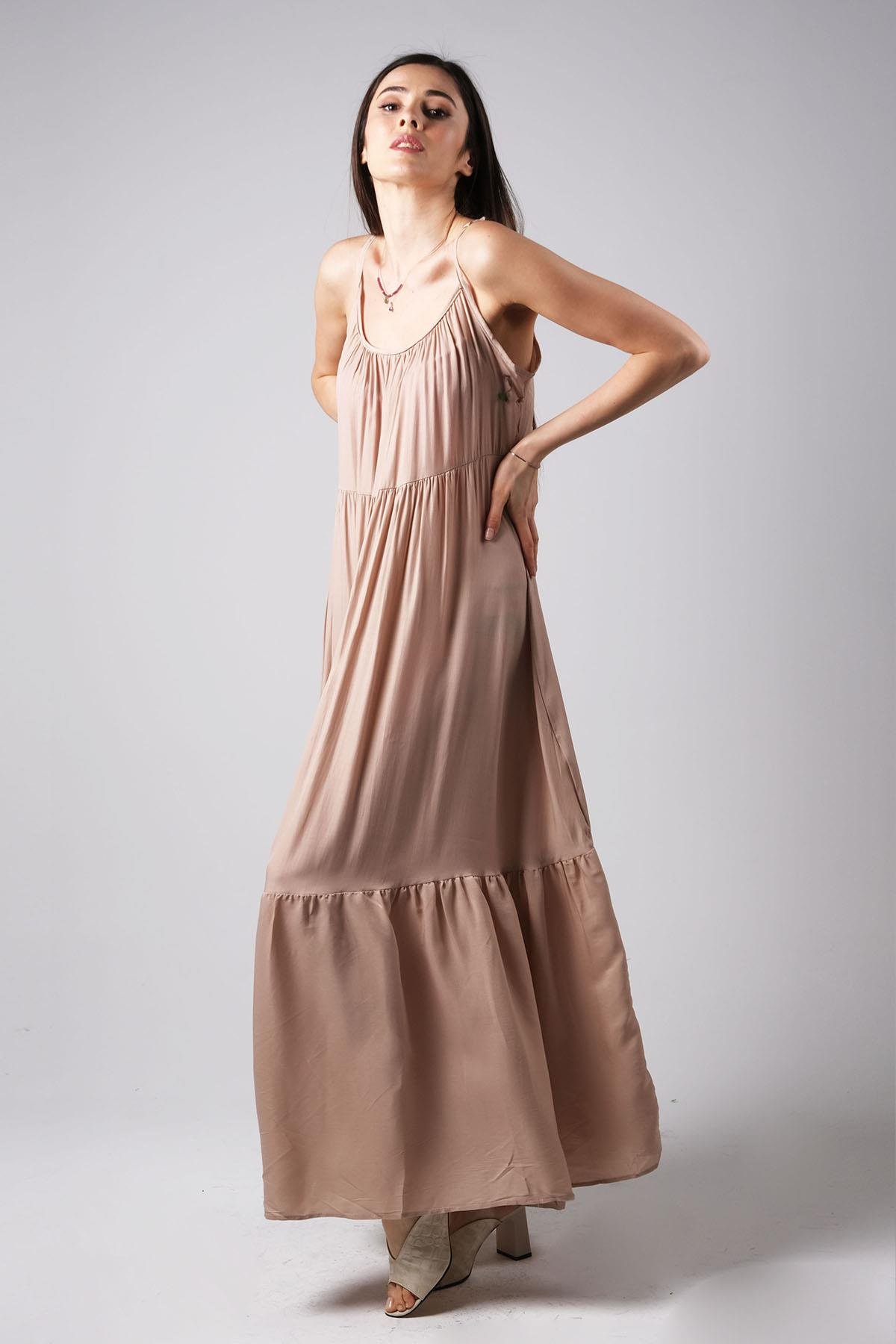 MIOROPA  Askılı Salaş Vizon Elbise-Elbise ve Kombin-Mioropa-G0062MIK