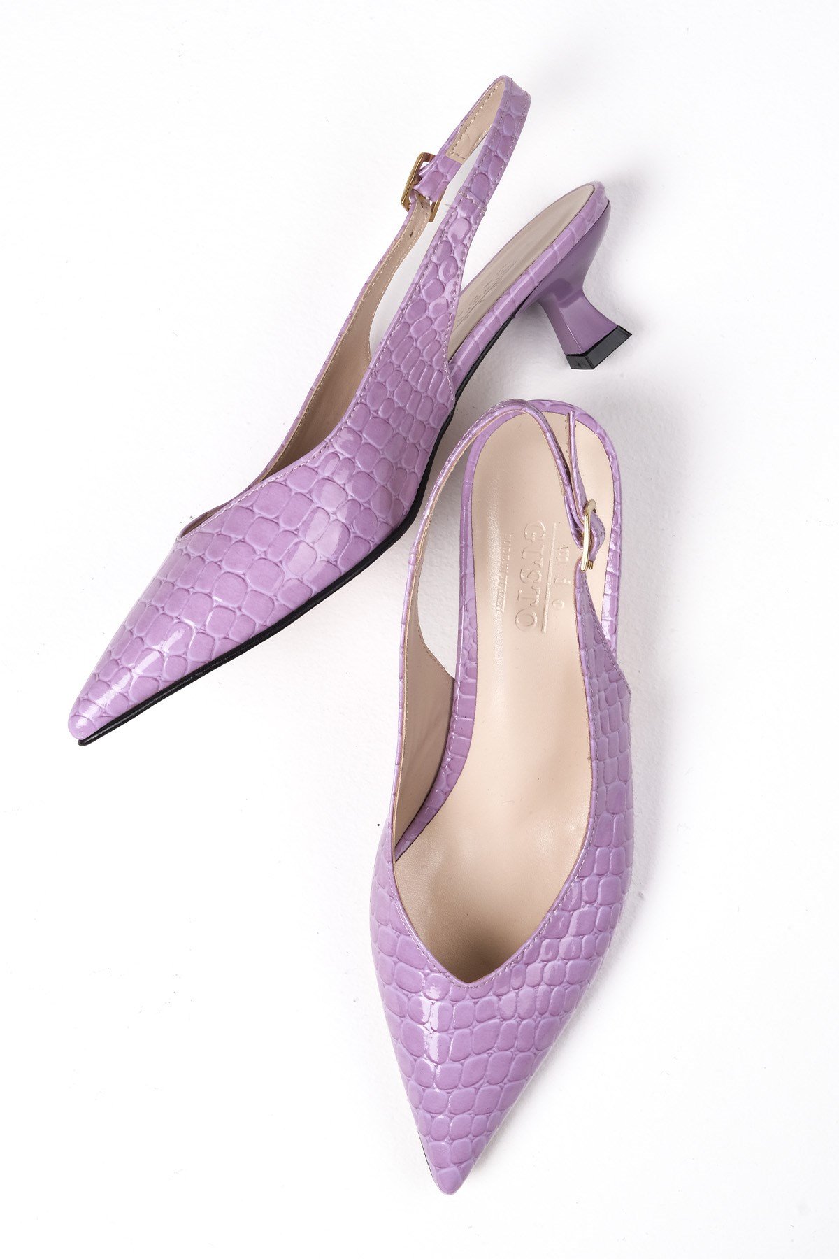 Nancy Lila Renk Kısa Topuklu Ayakkabı-Kısa Topuklu-Mio Gusto-02227LLX