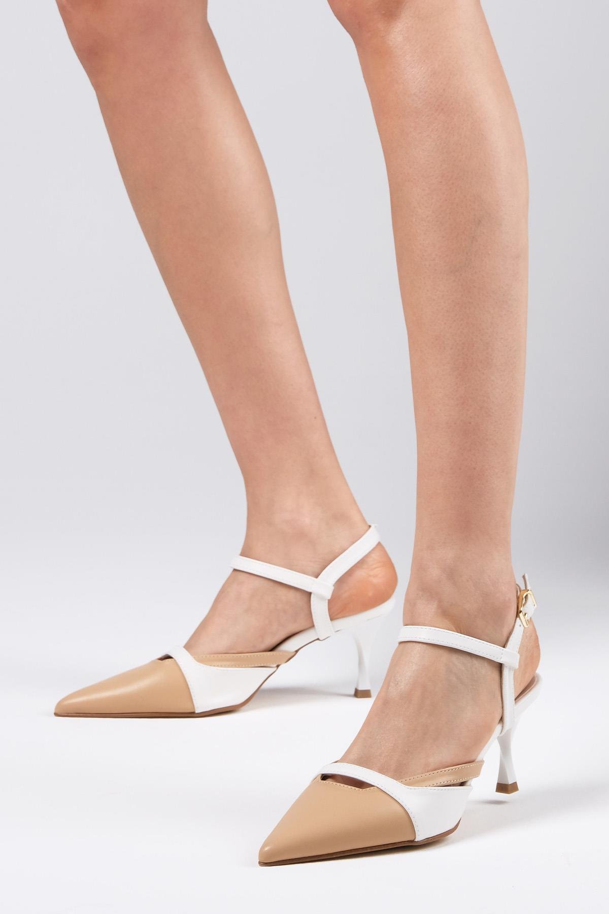 Patsy Vizon Renk Topuklu Ayakkabı-Yüksek Topuklu-Mio Gusto-01443NUC