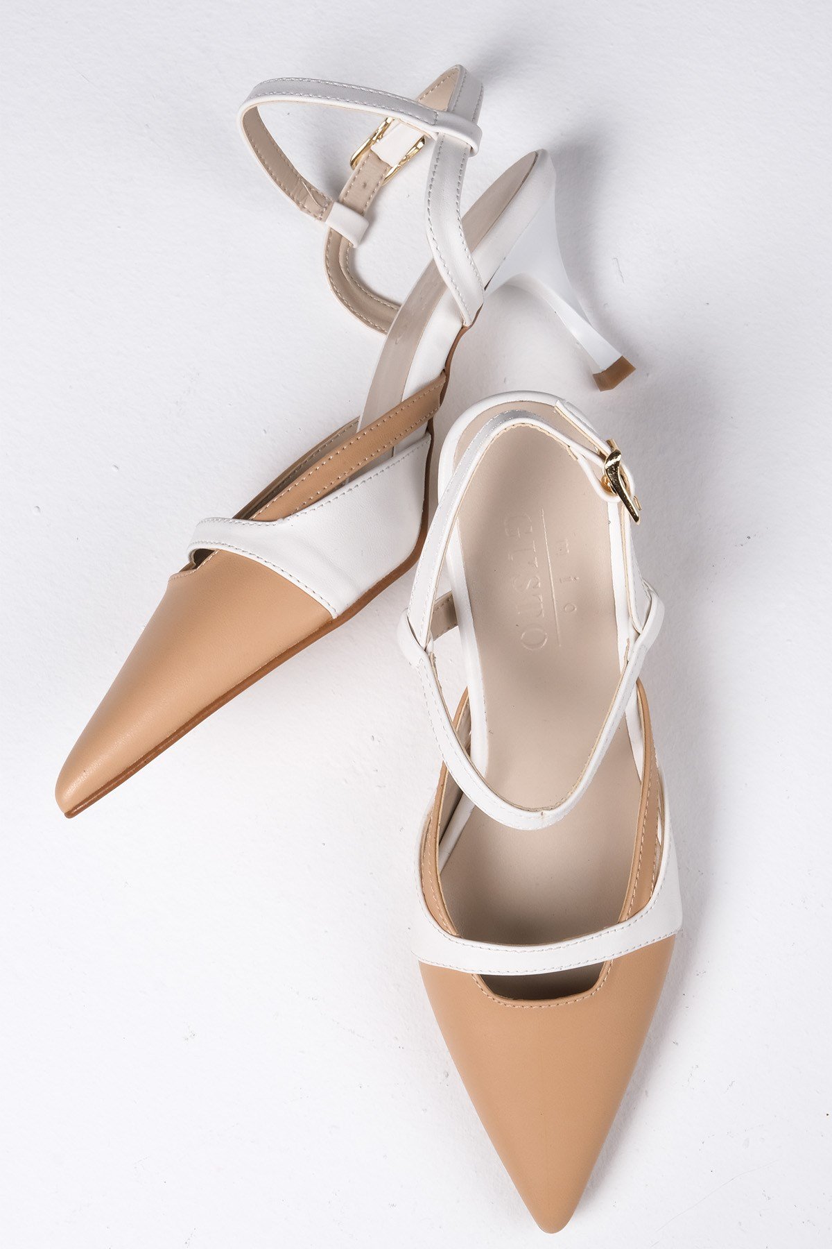 Patsy Vizon Renk Topuklu Ayakkabı-Yüksek Topuklu-Mio Gusto-01443MIC