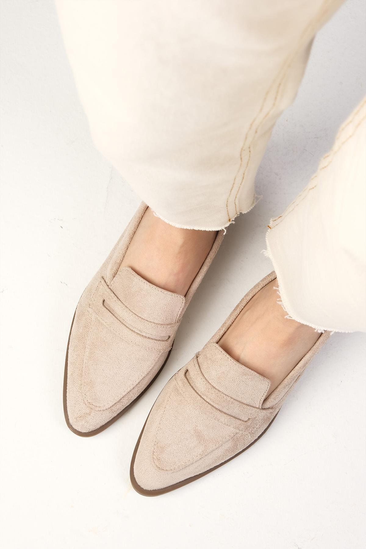 River Beige Loafer-Casual-Mio Gusto-01393BES