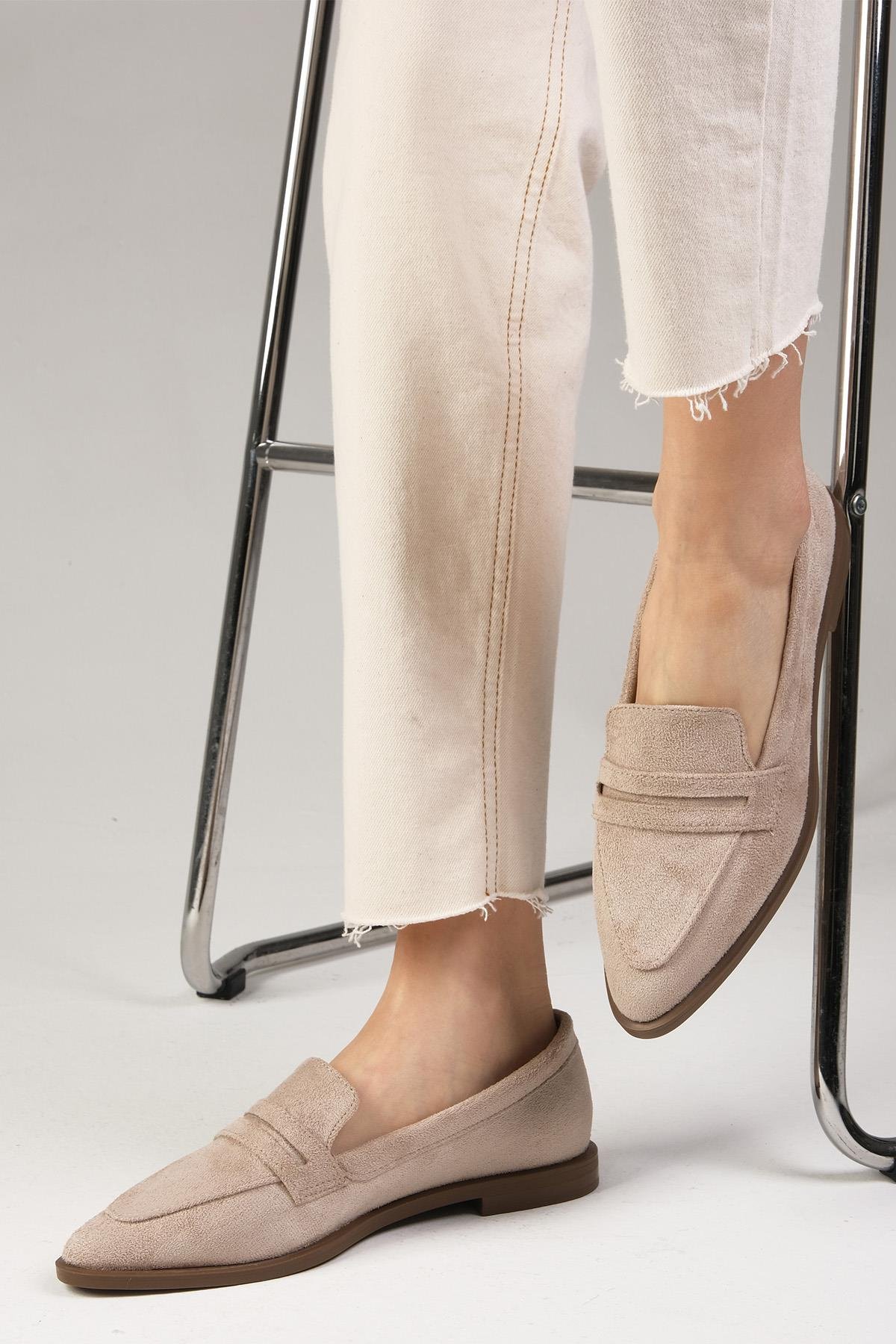 River Beige Loafer-Casual-Mio Gusto-01393BES