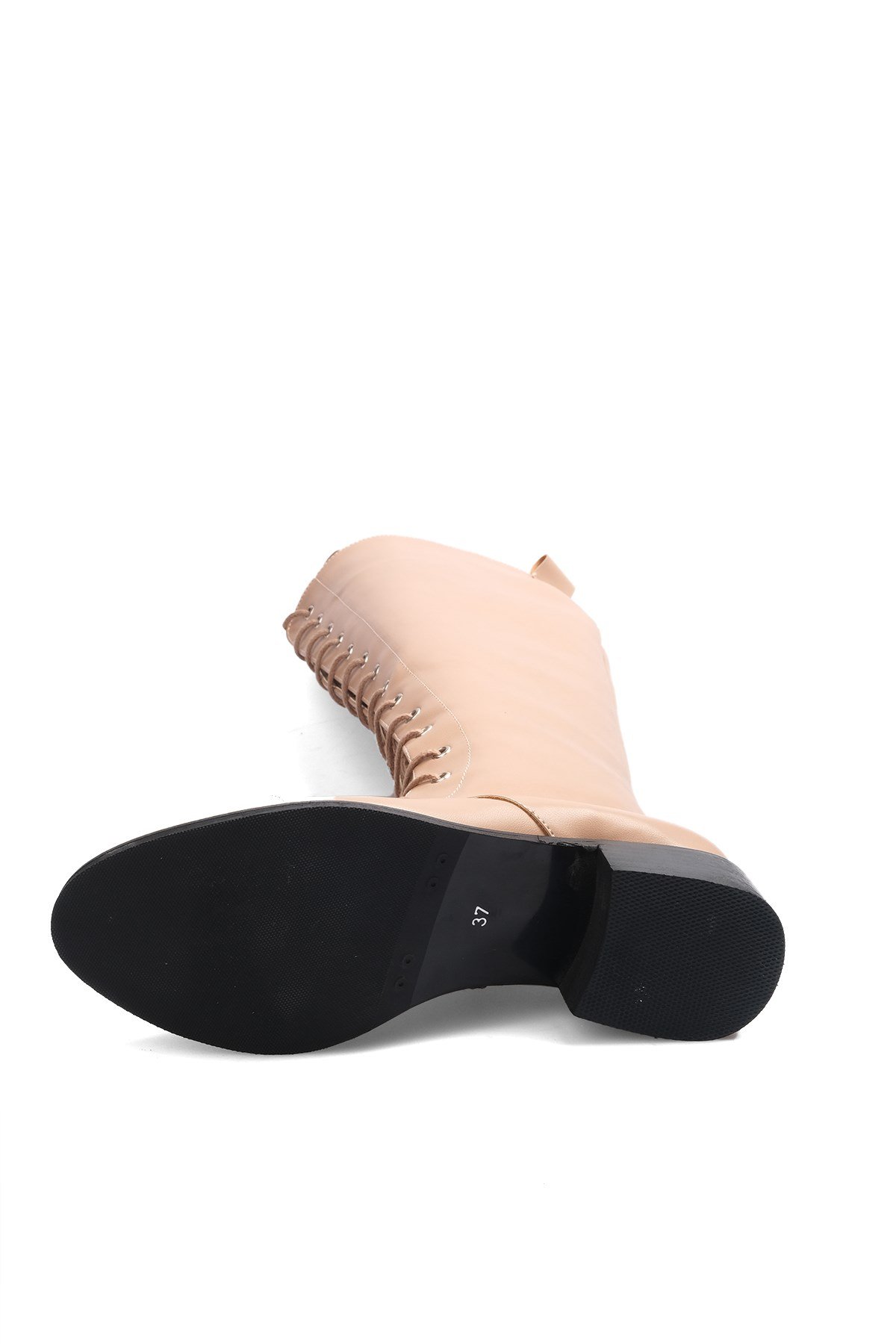 Shannon Vizon Renk Bağcıklı Çizme-Boots-Mio Gusto-02219MIC