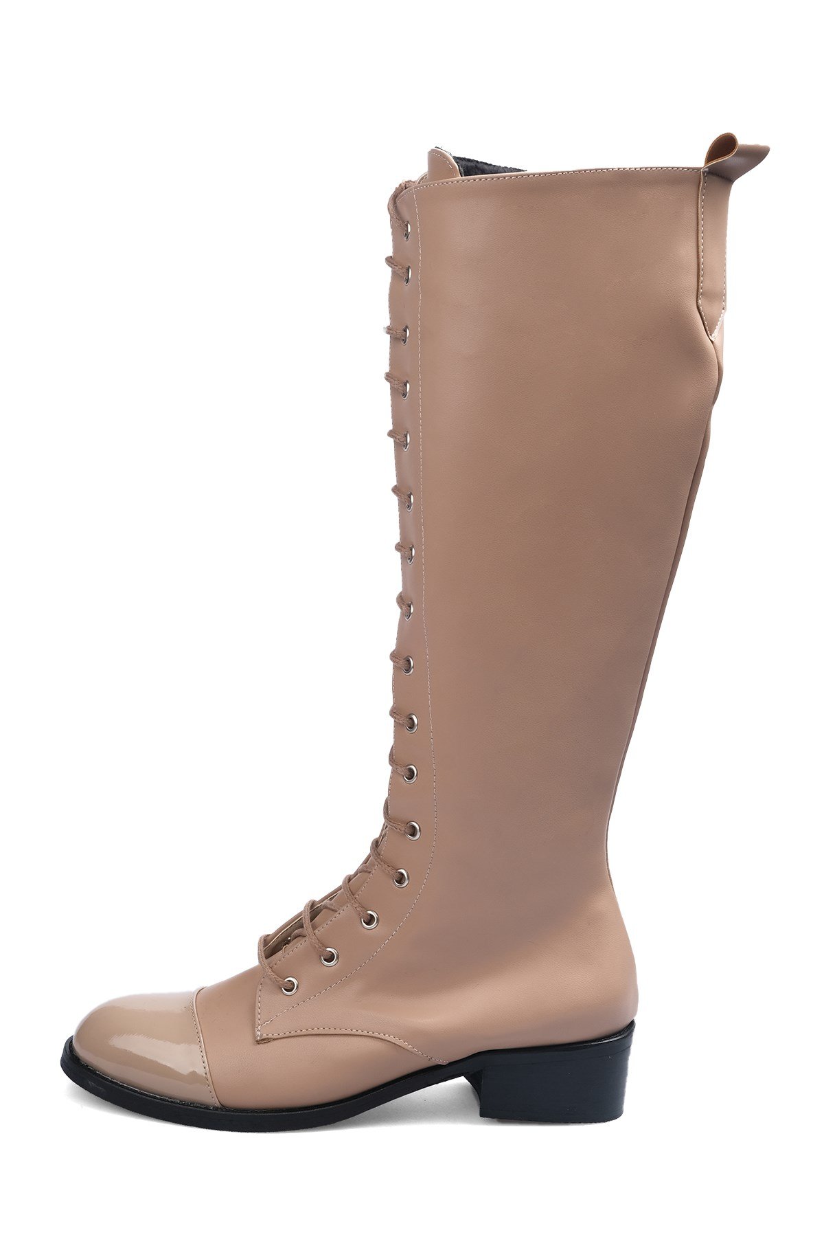 Shannon Vizon Renk Bağcıklı Çizme-Boots-Mio Gusto-02219MIC