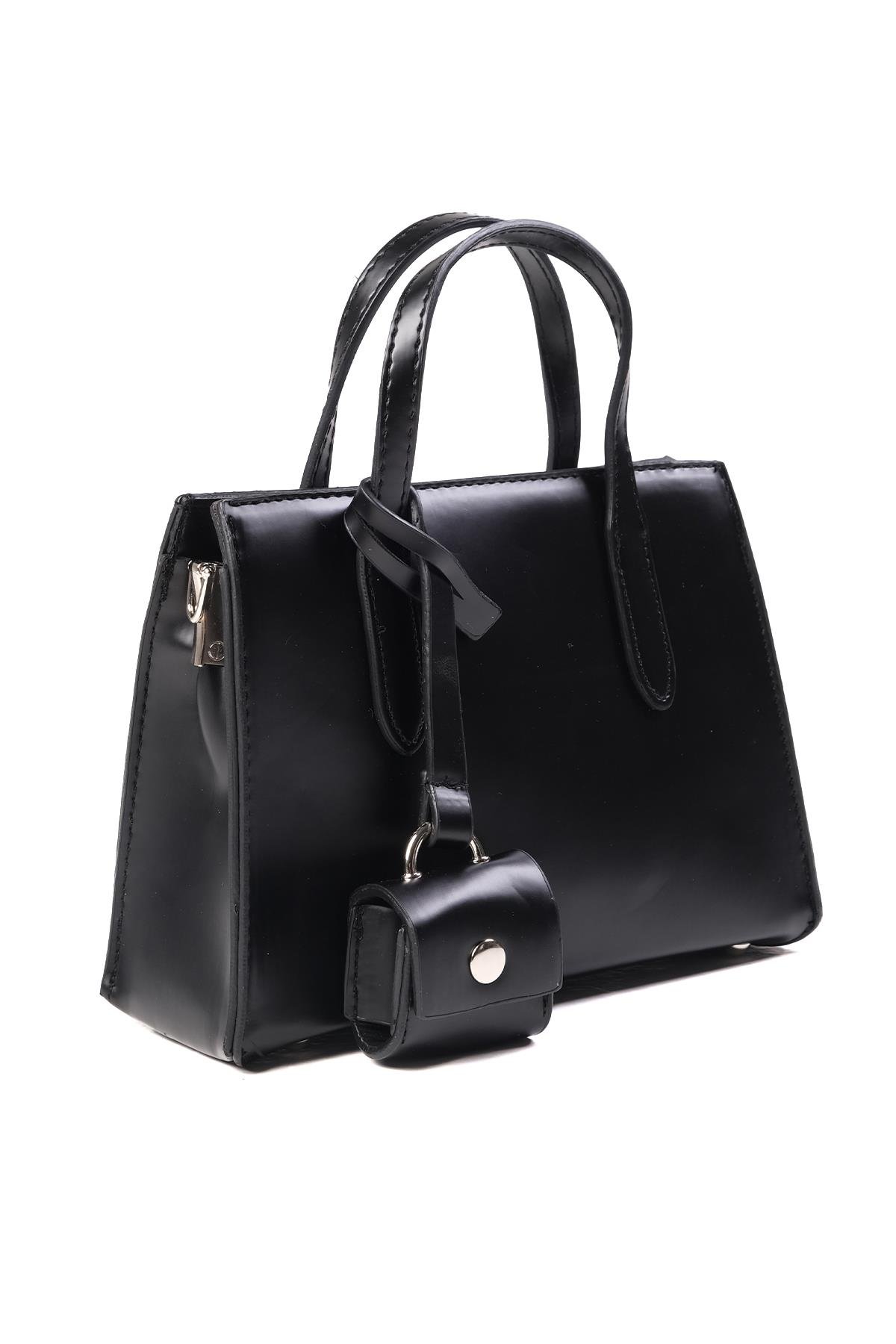 Siyah Renk Küçük Boy El Ve Omuz Çantası-ÇANTA-Mio Gusto-C0054BLC