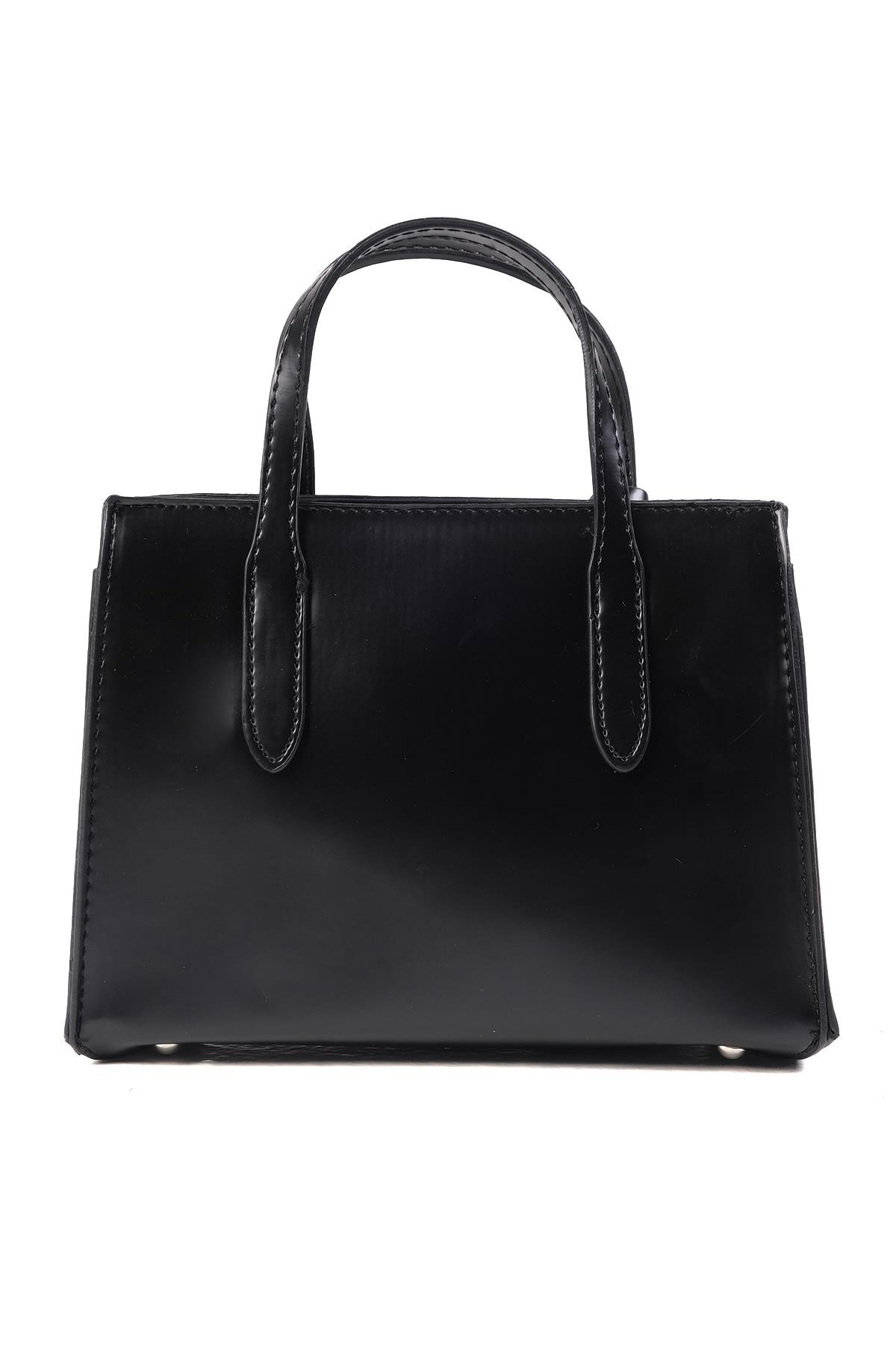 Siyah Renk Küçük Boy El Ve Omuz Çantası-ÇANTA-Mio Gusto-C0054BLC