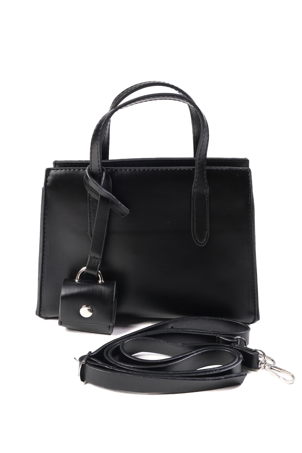 Siyah Renk Küçük Boy El Ve Omuz Çantası-ÇANTA-Mio Gusto-C0054BLC