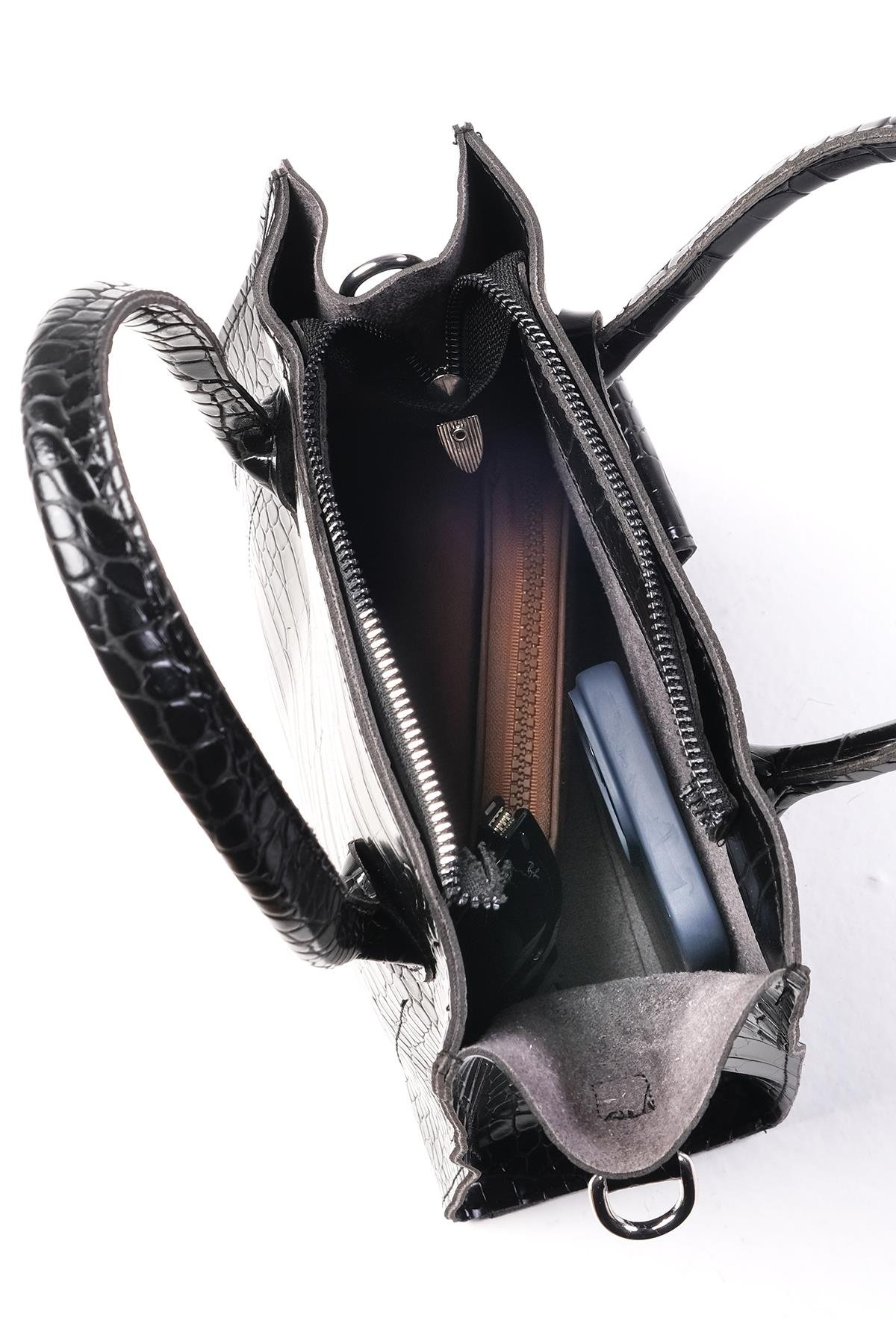 Siyah Renk Orta Boy El ve Omuz Çantası-ÇANTA-Mio Gusto-C0068BLV