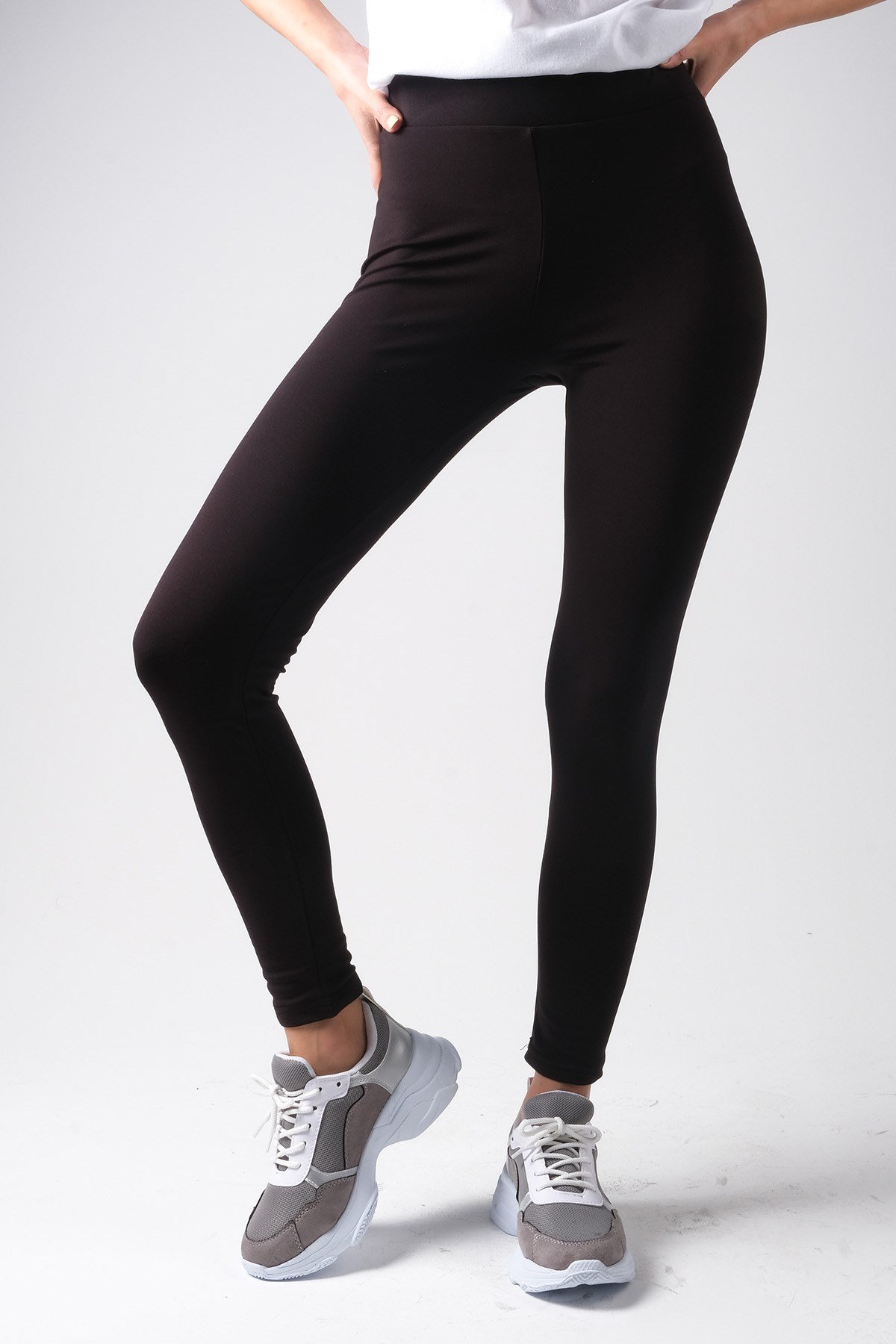 Siyah Renk Yüksek Bel Tayt-GİYİM-Mio Gusto-G0041BLK