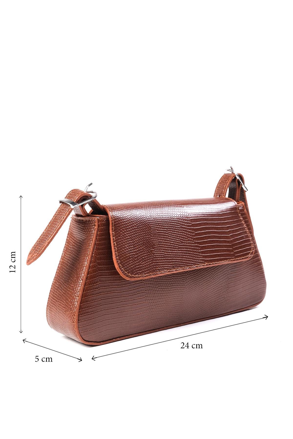 Taba Renk Küçük Boy El ve Omuz Çantası-ÇANTA-Mio Gusto-C0070TAV