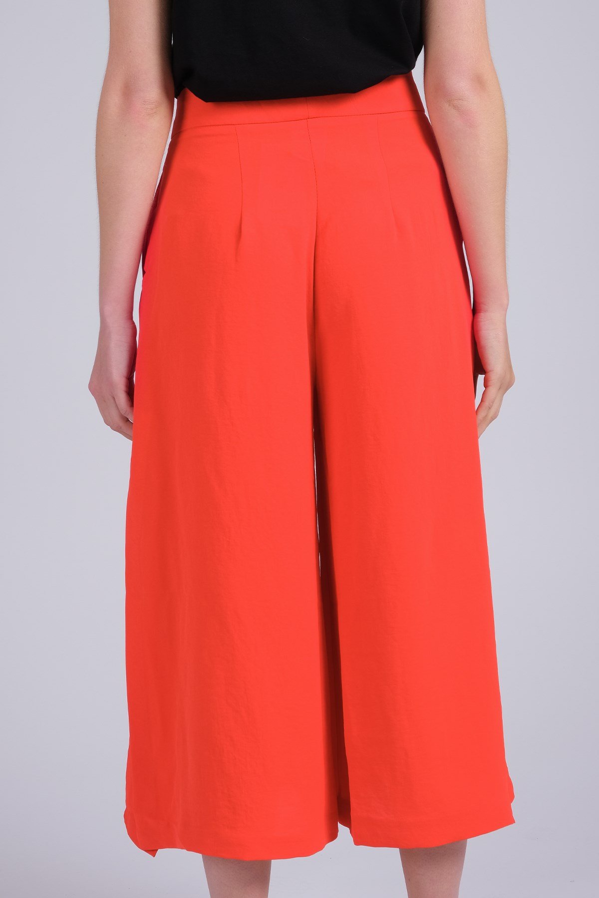 Turuncu Renk Yanları Yırtmaçlı Kadın Pantalon-Pantolon-Mio Gusto-G0021ORK