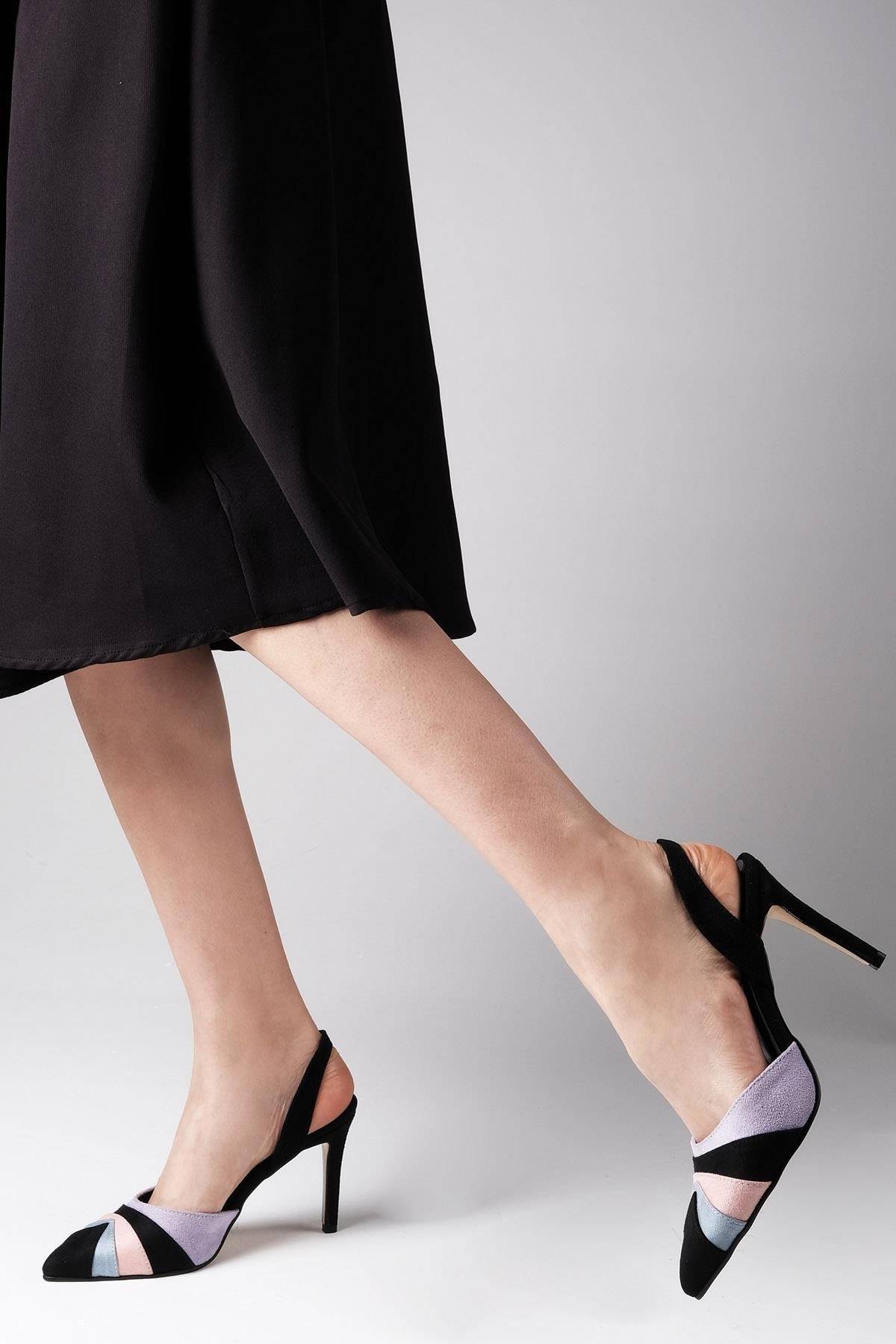 Valentina Multi Renk Topuklu Ayakkabı-High Heels-Mio Gusto-02254LLS