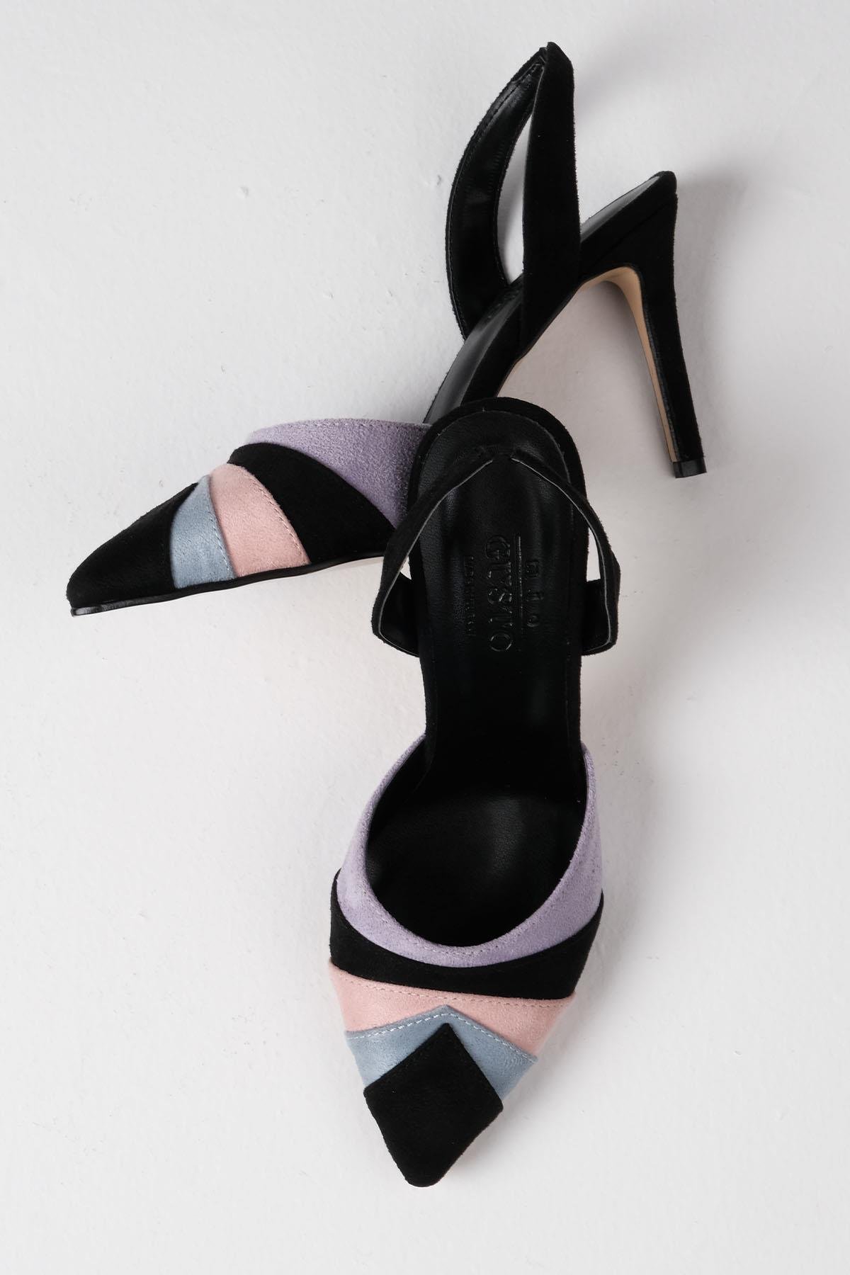 Valentina Multi Renk Topuklu Ayakkabı-High Heels-Mio Gusto-02254LLS