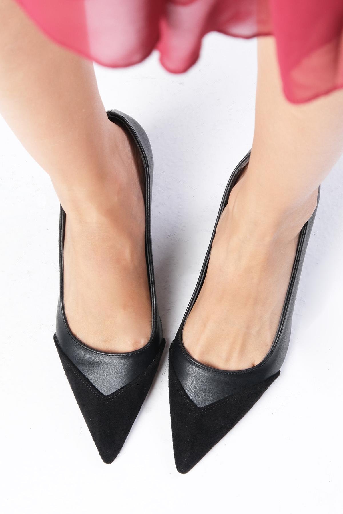 Whitney Siyah Renk Topuklu Ayakkabı-Yüksek Topuklu-Mio Gusto-01549BLC