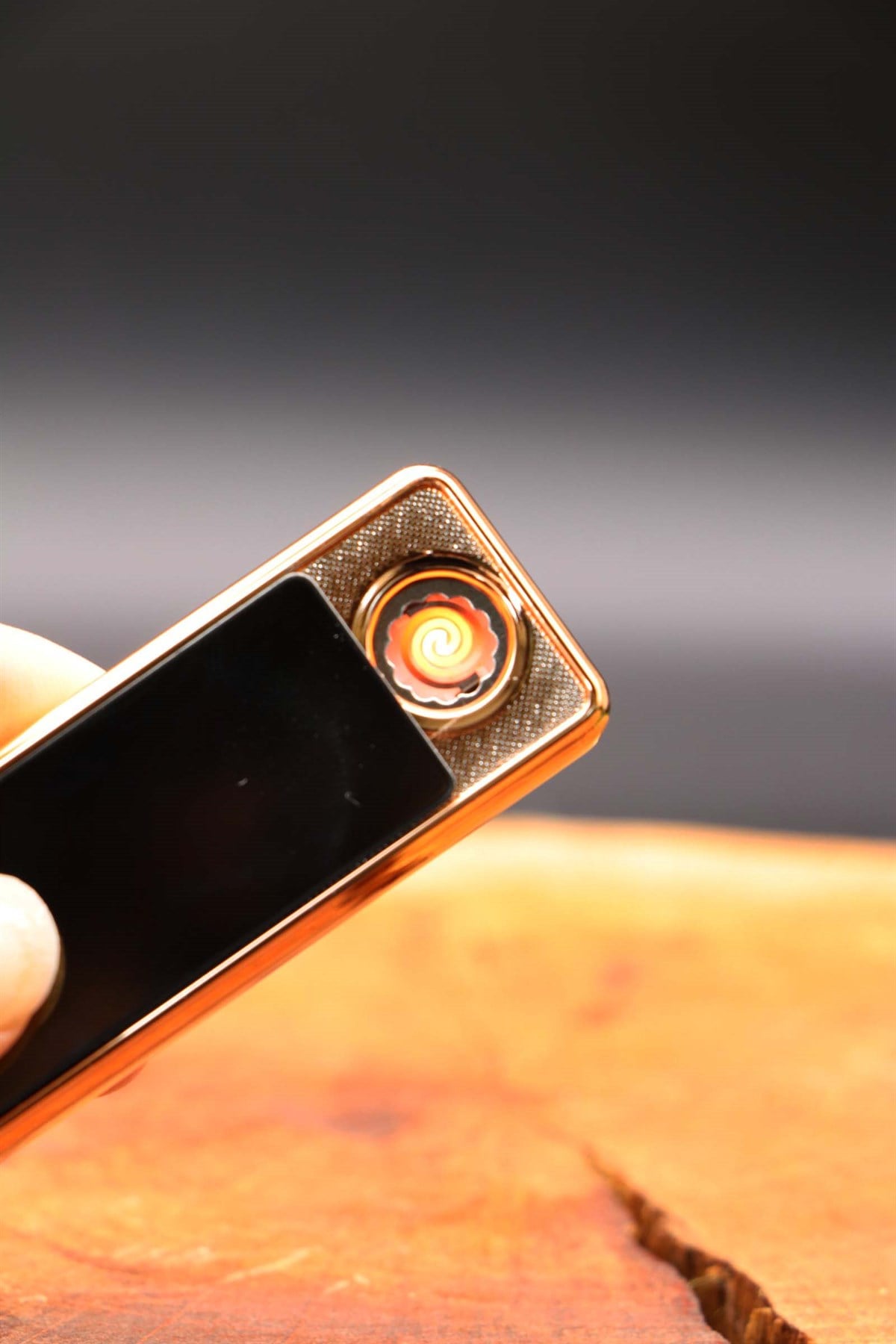 Gold-Gri Usb Şarjlı Çakmak