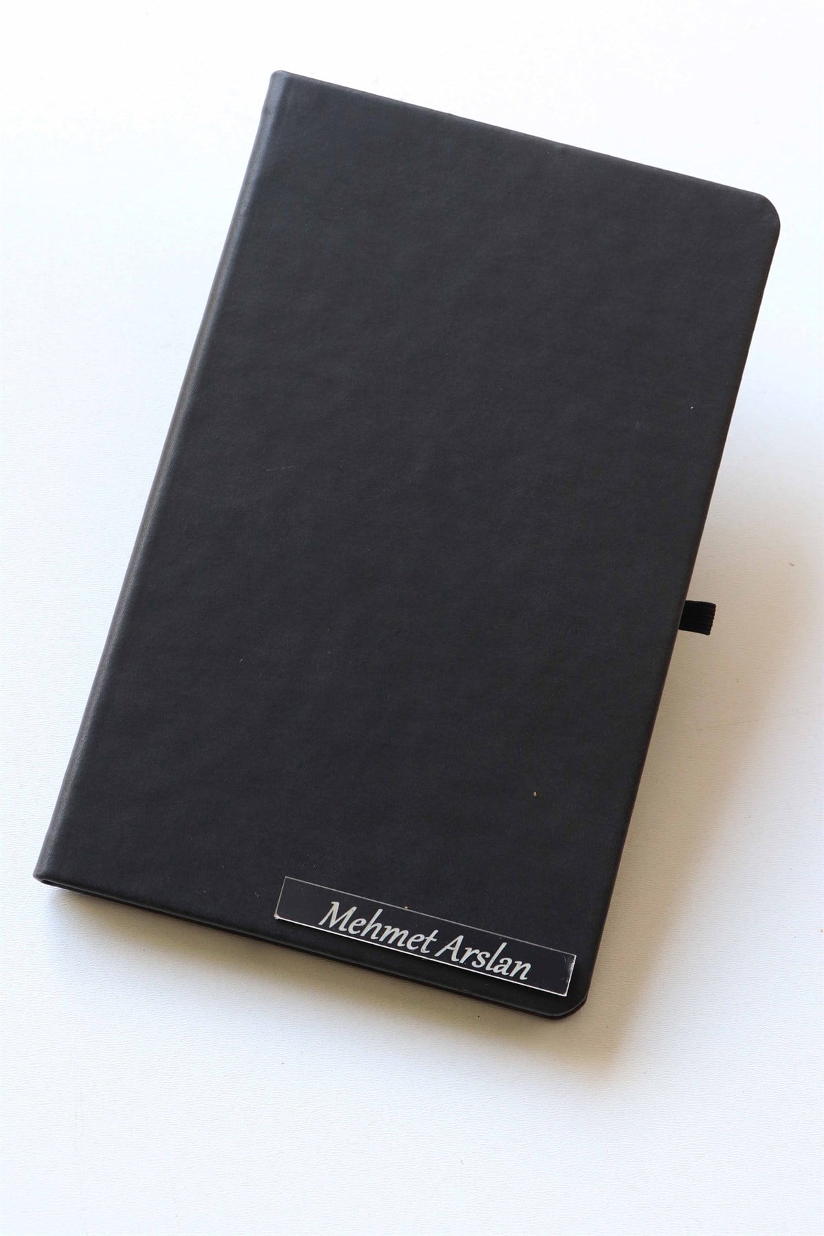 Siyah Kişiselleştirilebilir Deri Kapaklı Defter