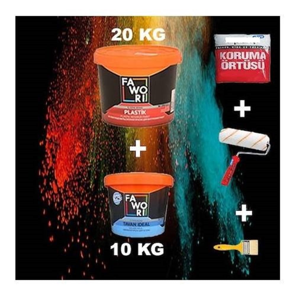 FAWORİ PLASTİK 20 KG. + FAWORİ TAVAN 10 KG. + HEDİYELER !!!