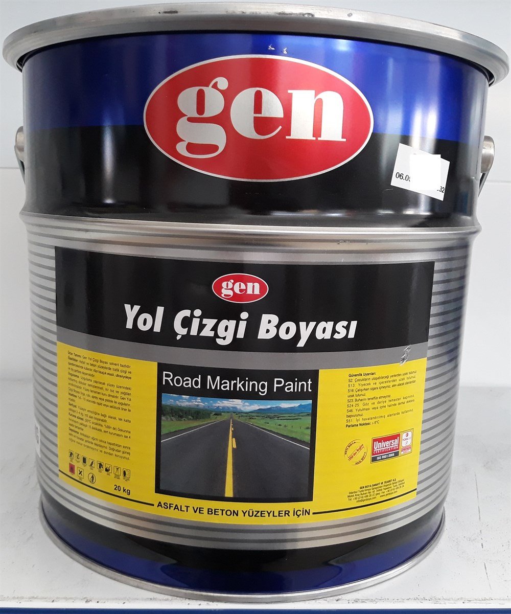 GEN YOL ÇİZGİ BOYASI BEYAZ 20 KG
